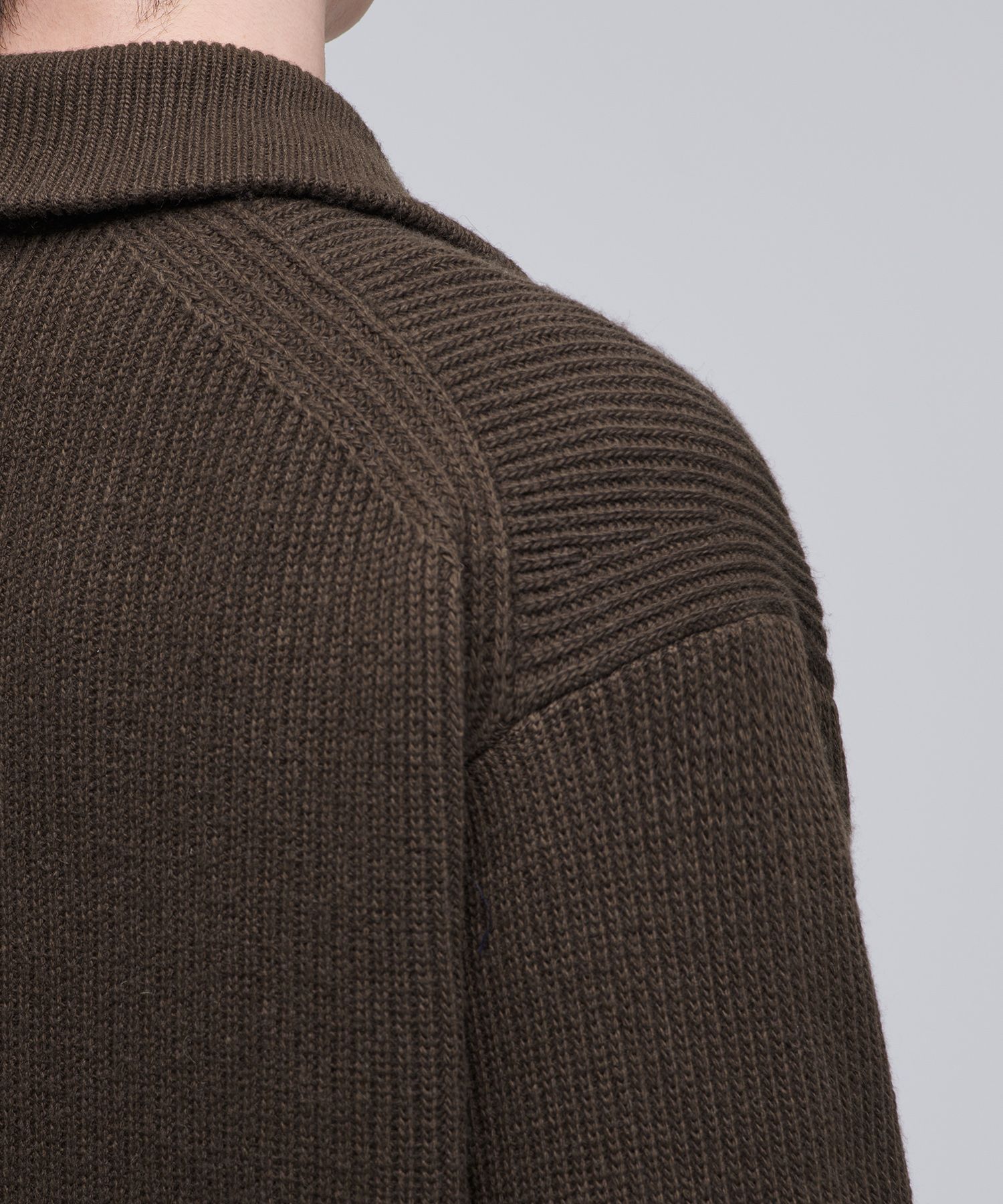 MUSINSA | MUSINSA STANDARD Relaxed Ribbed Half Zip-Up Knit