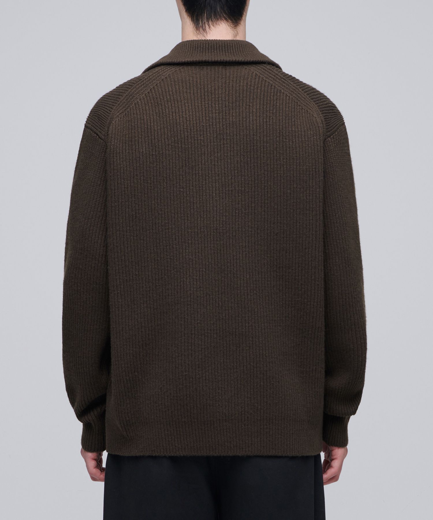 MUSINSA | MUSINSA STANDARD Relaxed Ribbed Half Zip-Up Knit