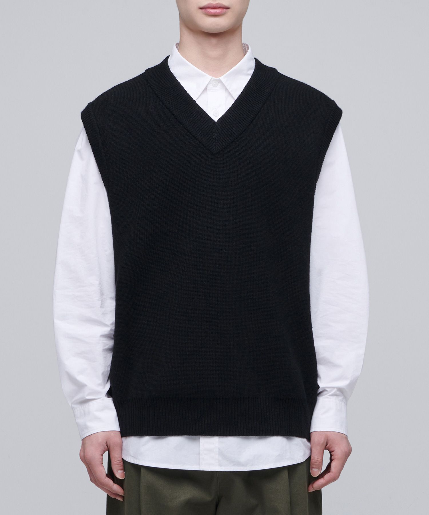MUSINSA STANDARD オーバーサイズVネックニットベスト 4色 MUSINSA公式 | MUSINSA STANDARD Oversized V Neck Knit Vest