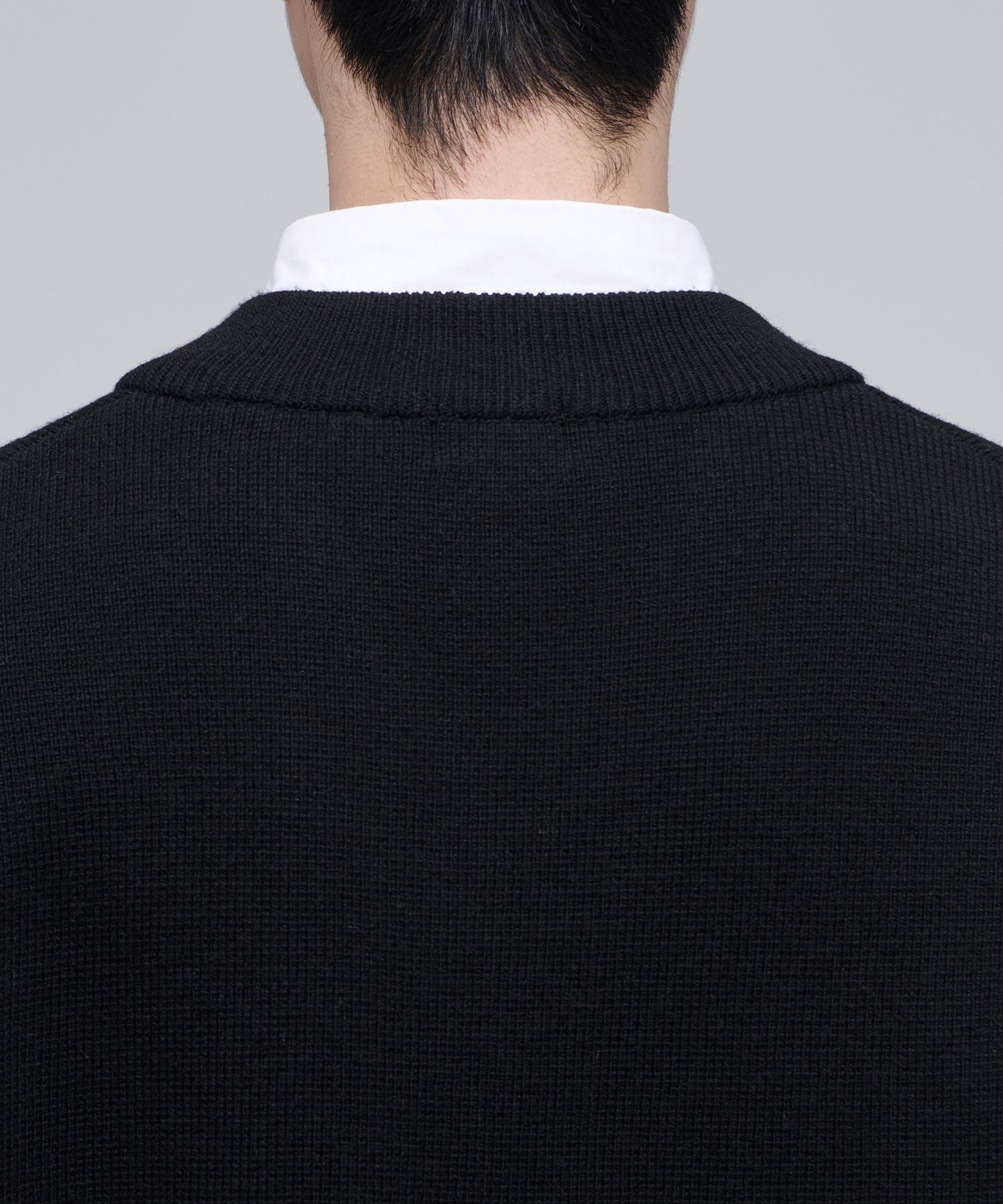 ニット・セーター *MUSINSA STANDARD* Textured crew neck knit vest black MMBWV3 MUSINSA | MUSINSA STANDARD TEXTURED CREWNECK KNIT VEST [BLACK]