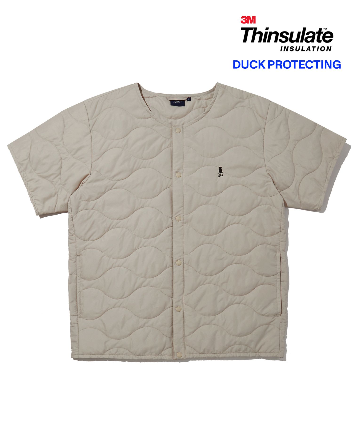 【Na.e】Half Sleeve Soft Jacket ベージュ MUSINSA | YALE HALF SLEEVE QUILTING JACKET BEIGE