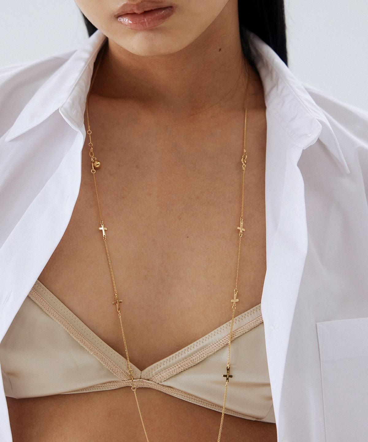 마르타(MARTA) CROSS LONG NECKLACE