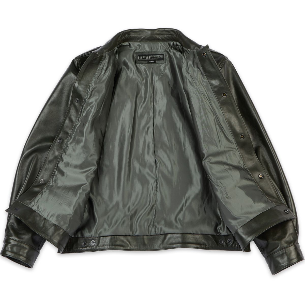 디아프바인(DIAFVINE) DV.LOT 669 Calf skin Trucker -Dark Khaki-