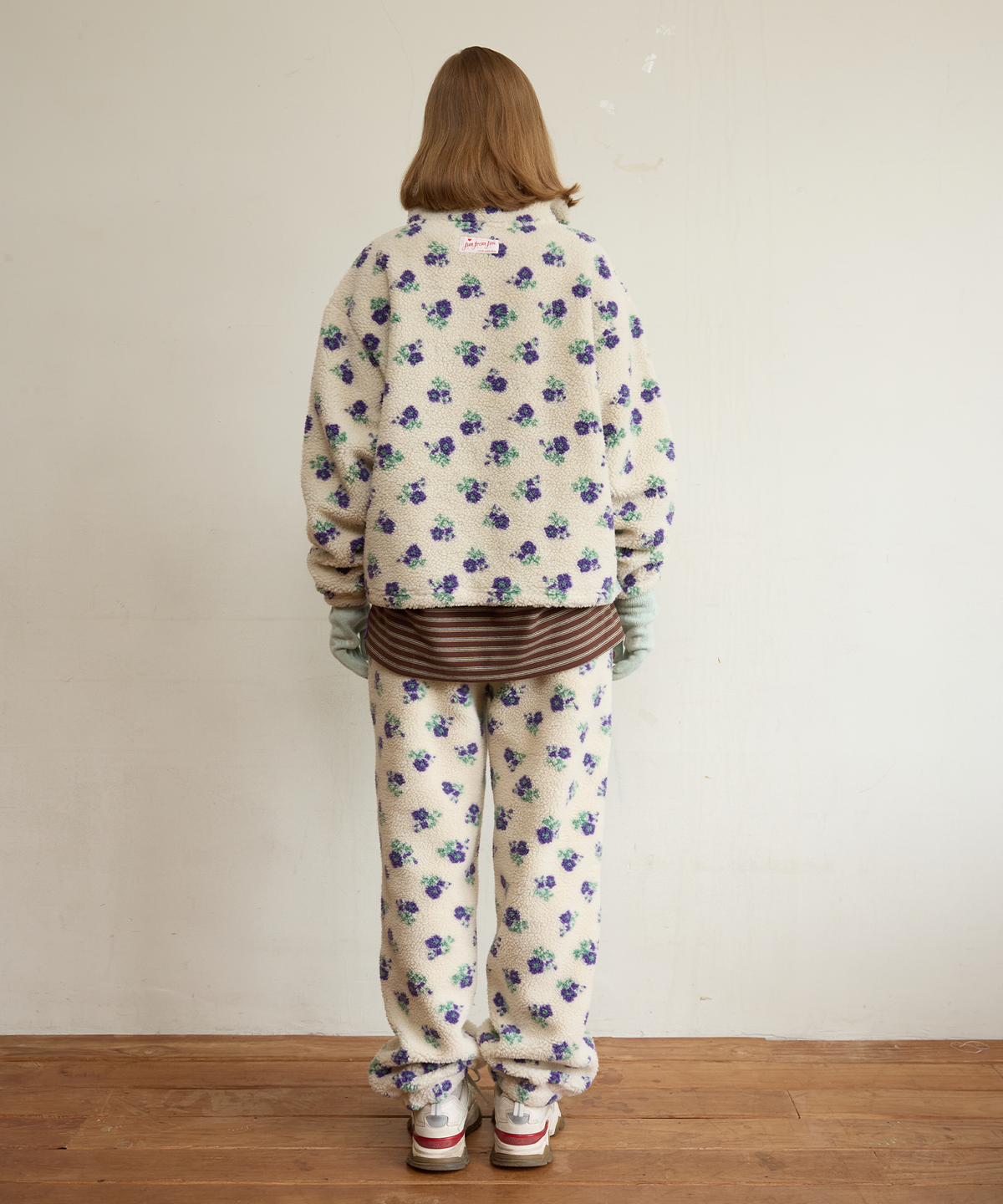 펀프롬펀(FUNFROMFUN) FLEECE BANDING JOGGER PANTS, FLORAL