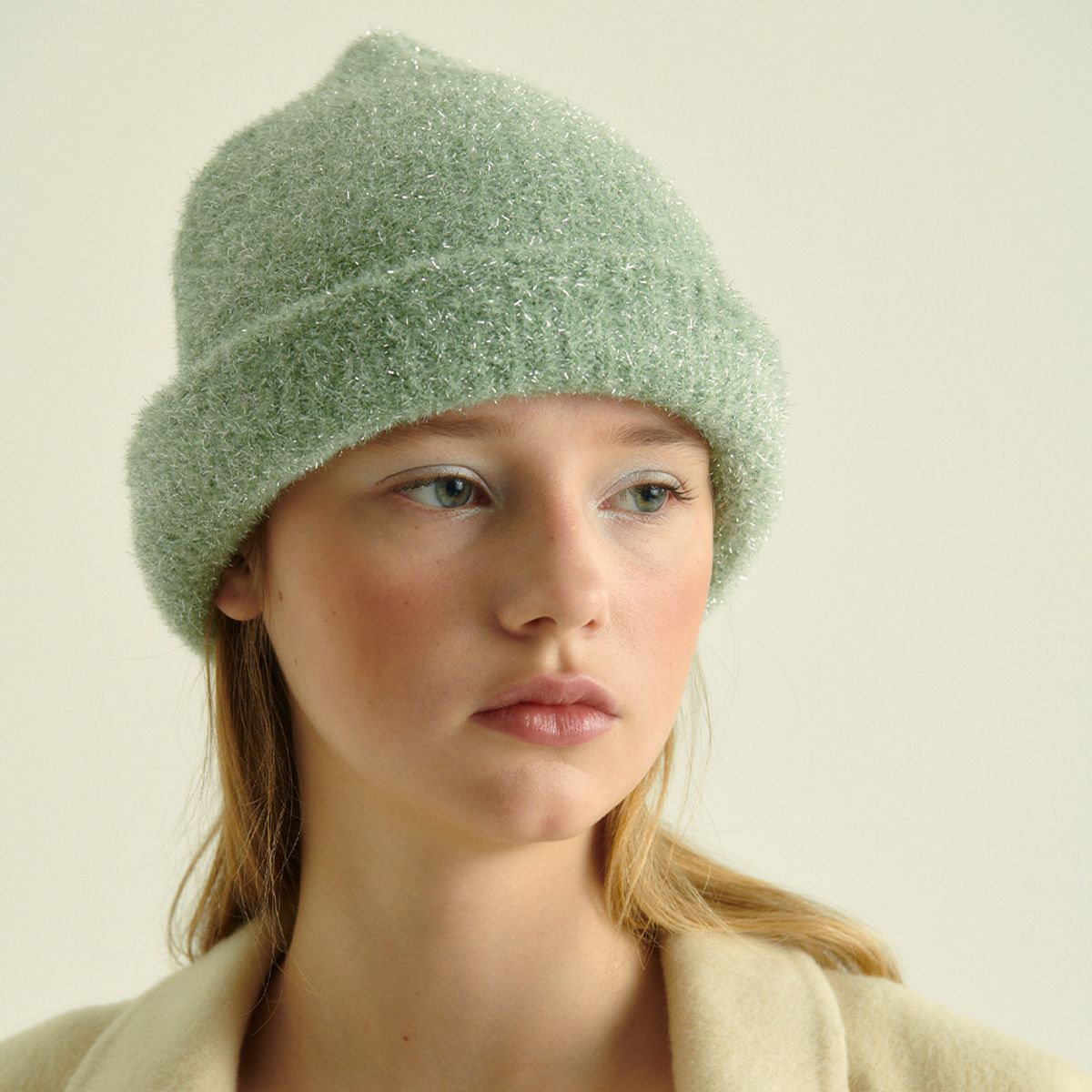 펀프롬펀(FUNFROMFUN) METAL KNIT BEANIE, GREEN