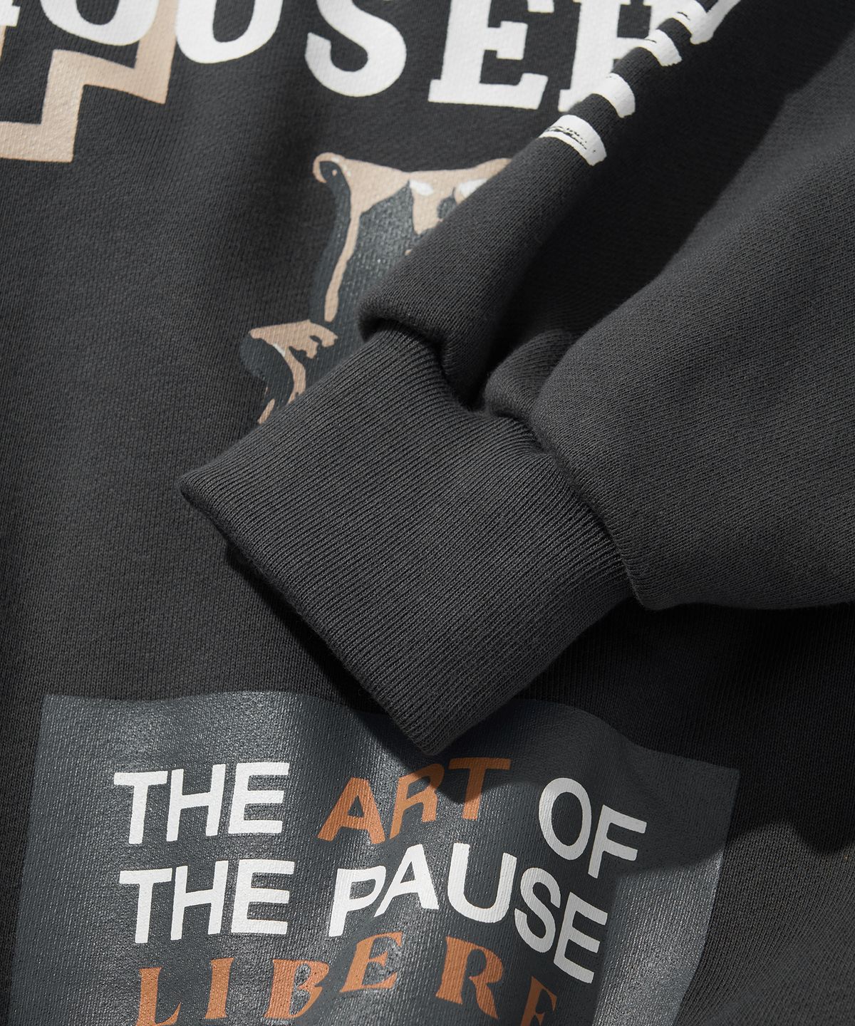 리베레(LIBERE) COLLAGE HOODIE / CHARCOAL