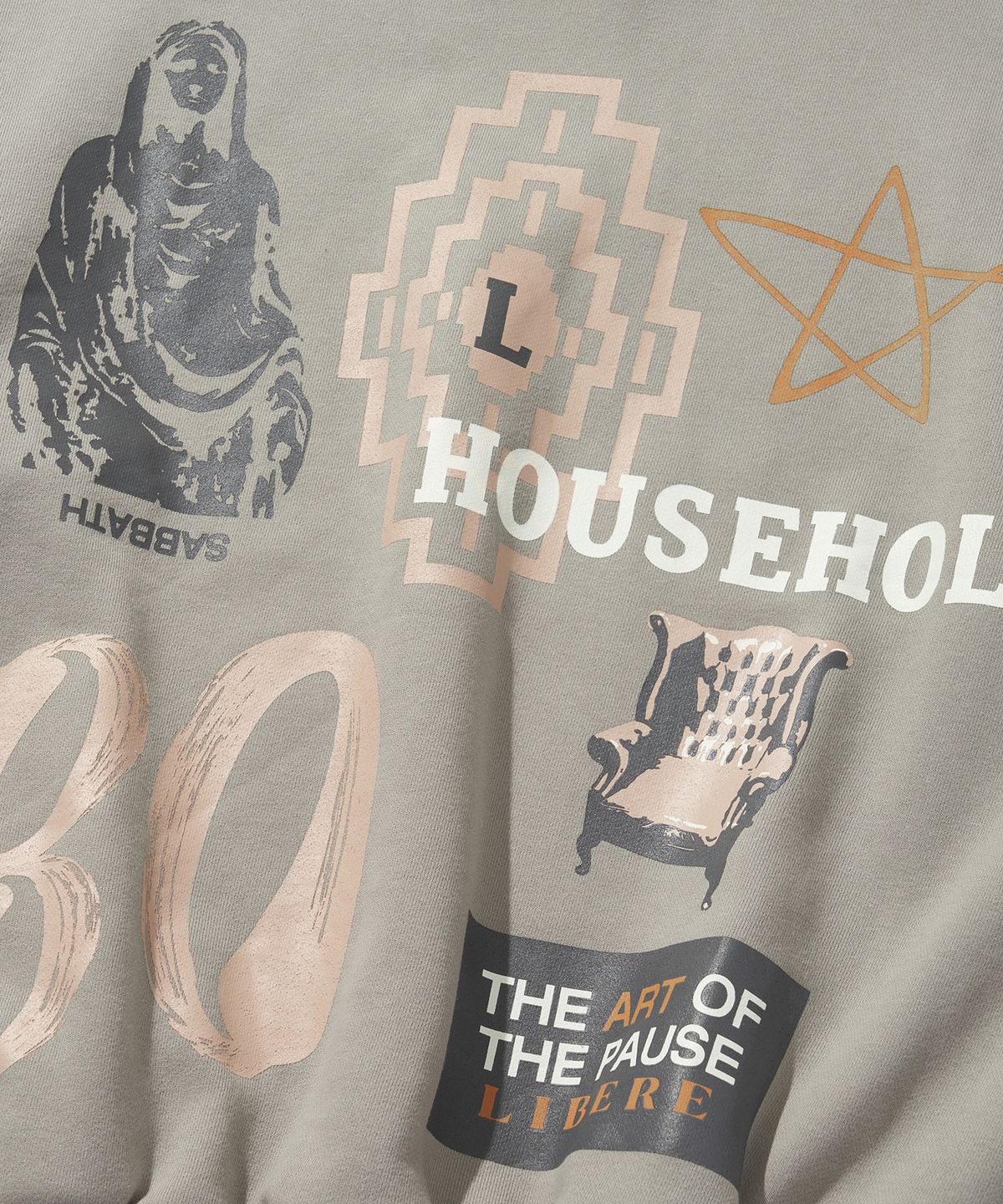 리베레(LIBERE) COLLAGE HOODIE / STORM DUST