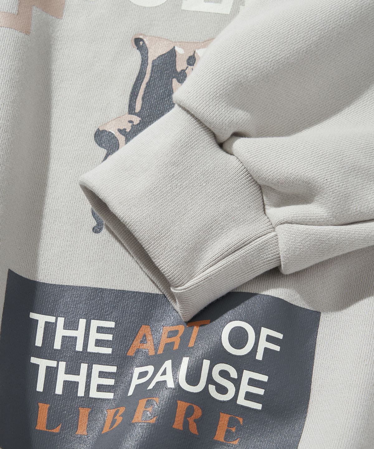 리베레(LIBERE) COLLAGE HOODIE / LIGHT GRAY