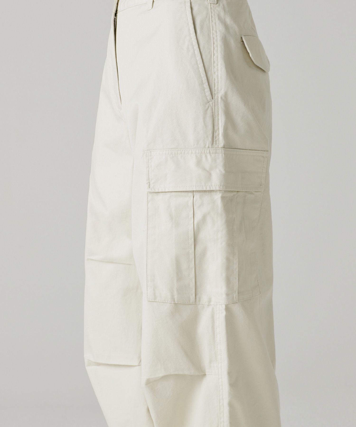 Women's Wide Cargo Pants [Cream] thumbnail 10