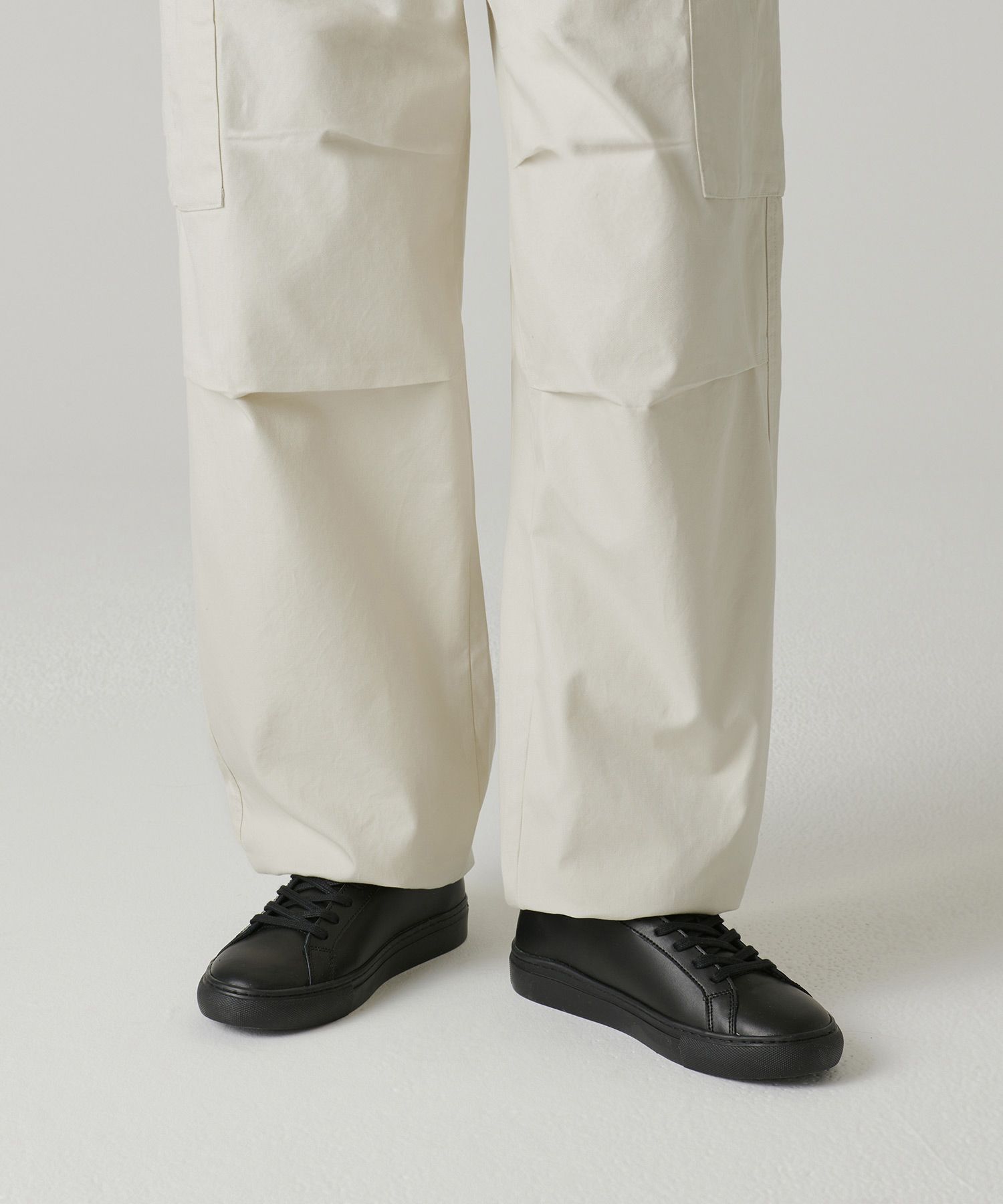Women's Wide Cargo Pants [Cream] thumbnail 14