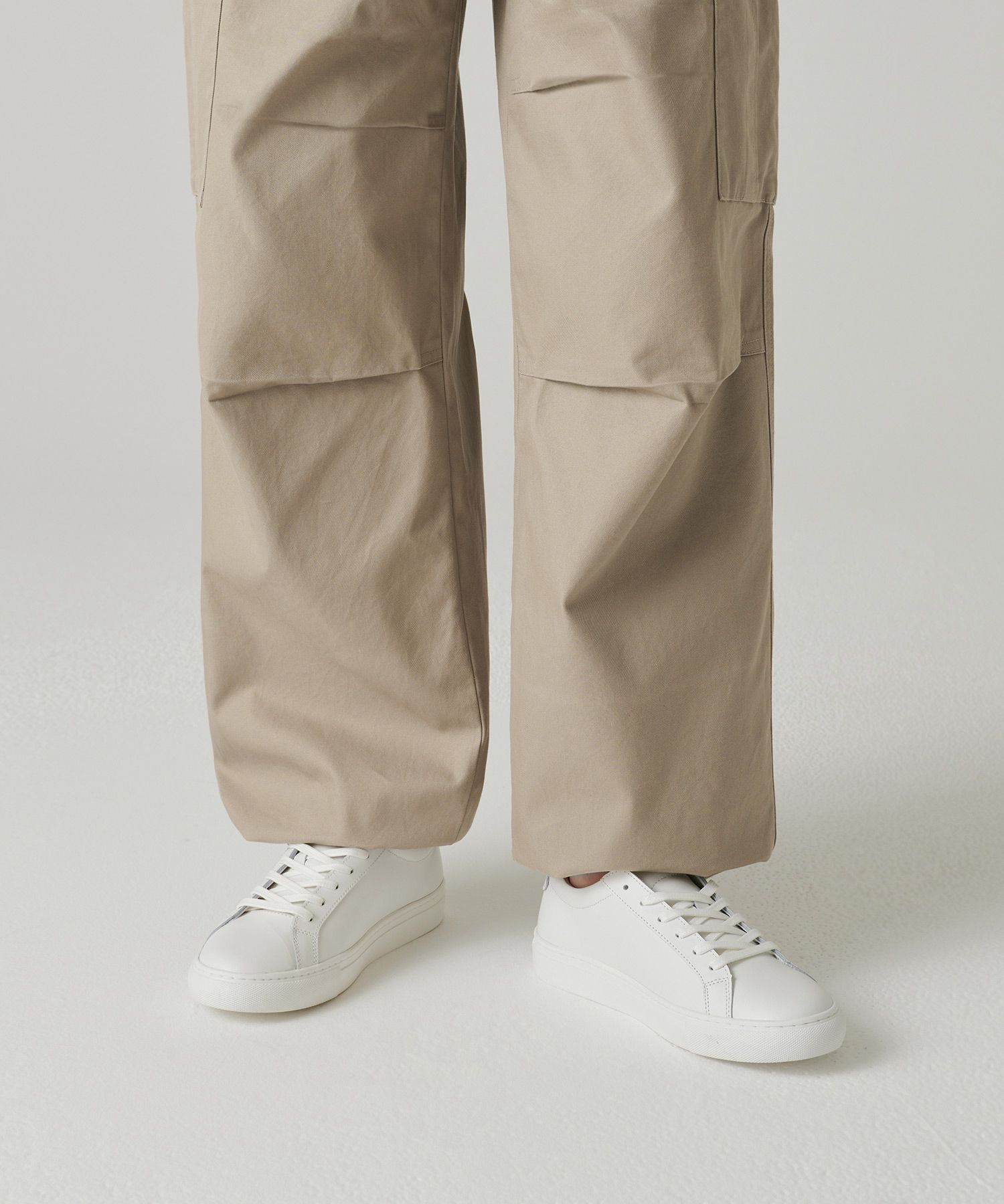 Women's Wide Cargo Pants [Beige] thumbnail 13