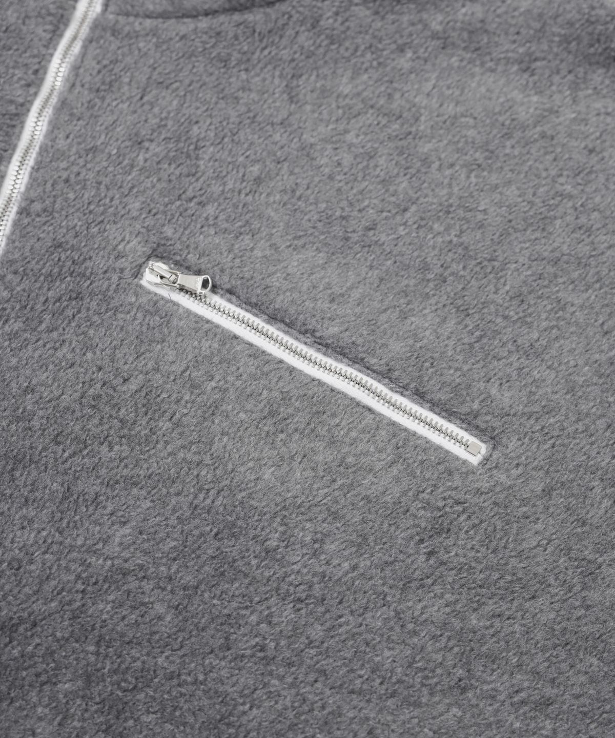 애쉬아워(ASHOUR) Softer Fleece Zip Up Melange Grey