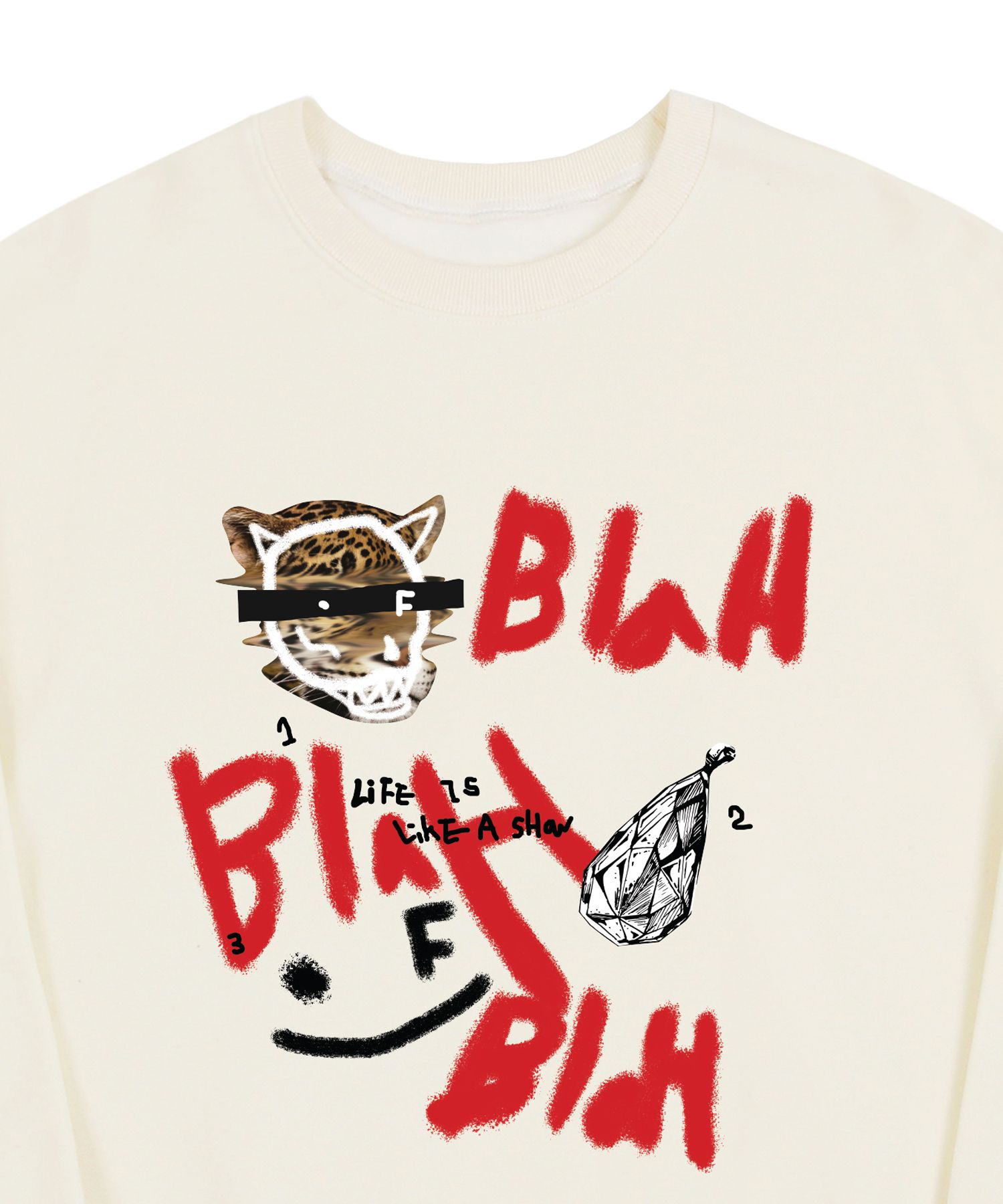 【GRAVER】22FW★ [UNISEX] BLAH BLAH Smile Sweatshirt Designer fashion, Seoul-fully created | W Concept