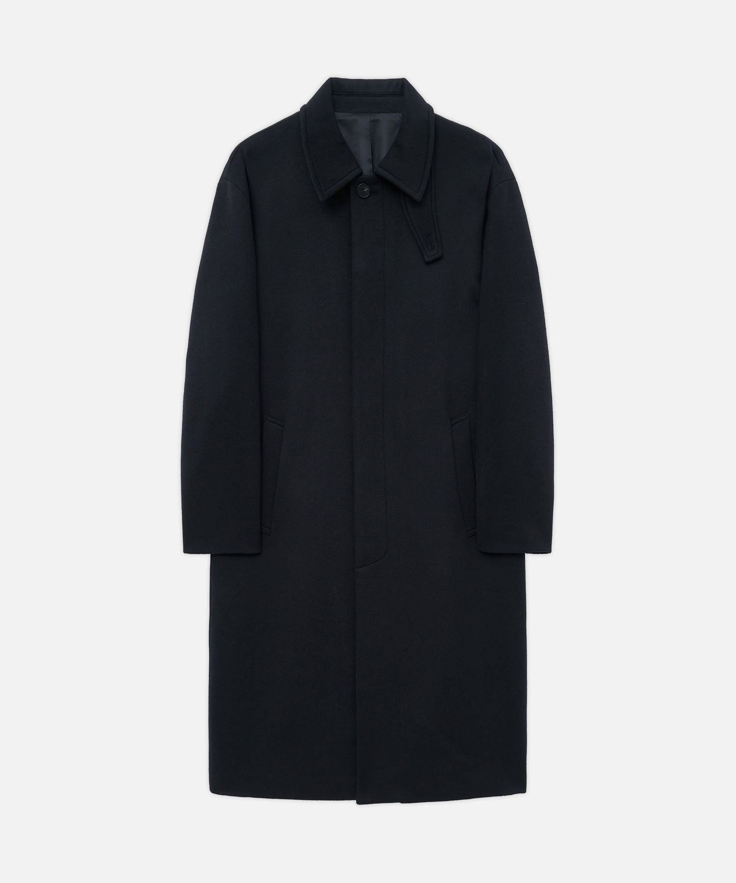MUSINSA | DRAW FIT Premier Pure Cashmere Balmacaan Coat [D.NAVY]