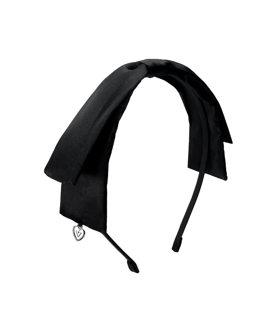 [VVV] 韓国☆Satin ribbon headband MUSINSA公式 | VVV Satin Ribbon Headband Hair Band _ Black