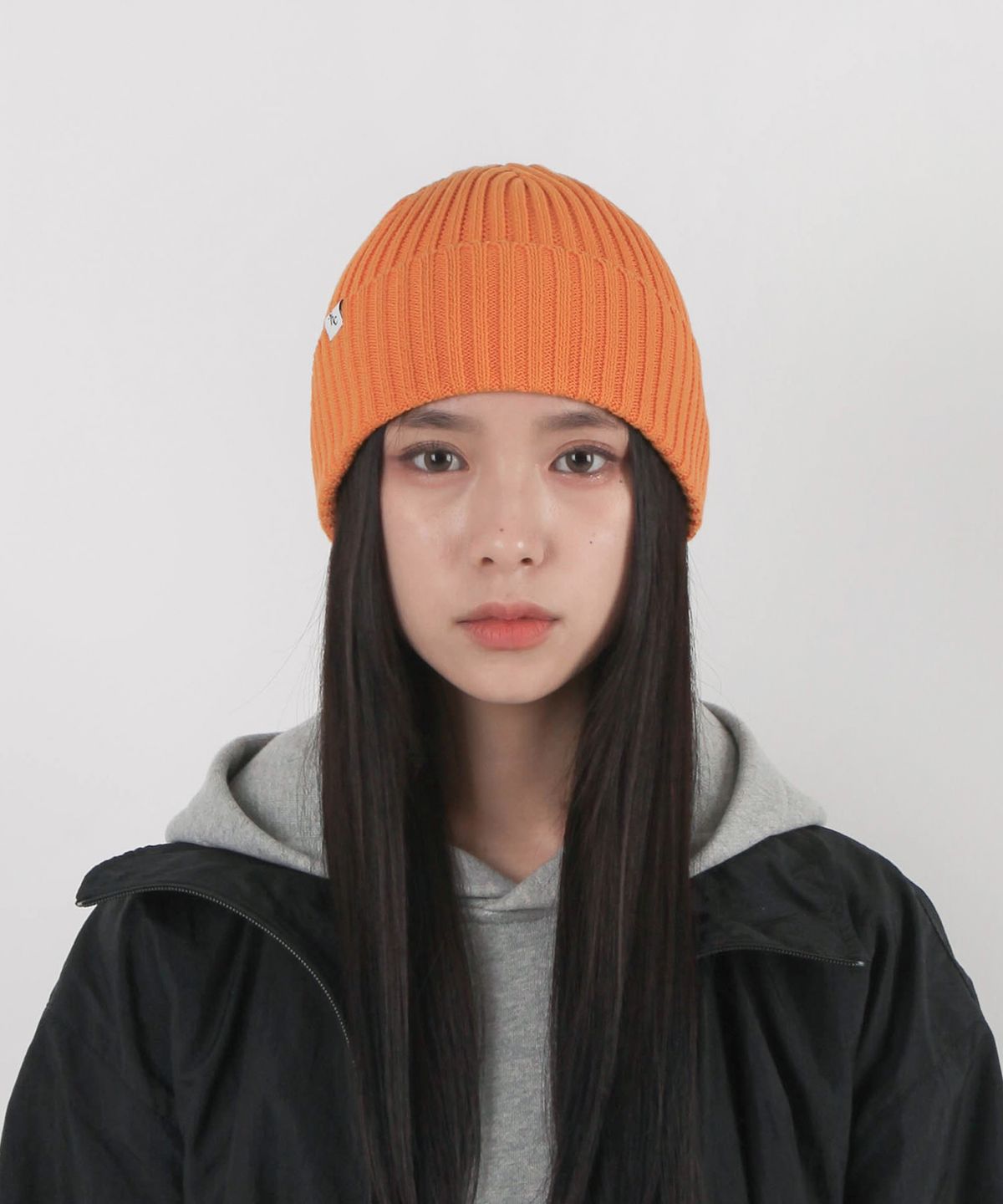 디포쉬(DEEPOCHE) 22 코튼 심볼 베이직 비니-오렌지