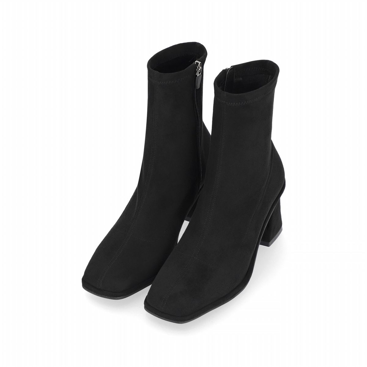 엘칸토(ELCANTO) 인텐스 여성 스퀘어 기모 스판 앵클부츠 7cm LCWA83I24V
