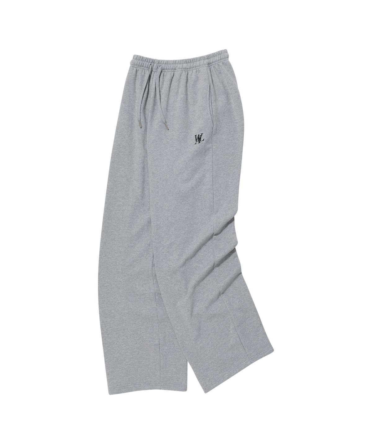 우알롱(WOOALONG) (기모)Signature relax wide pants - GREY