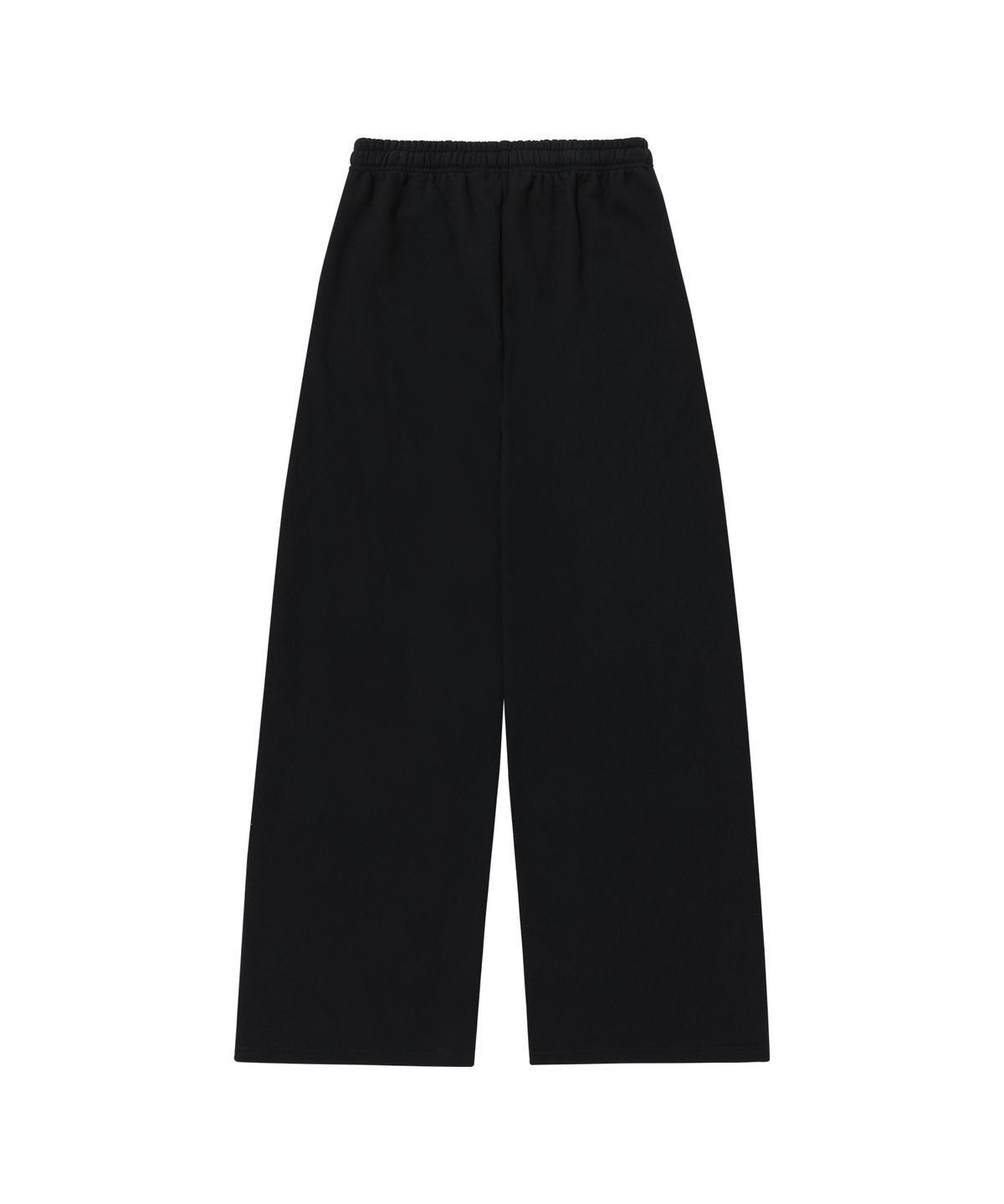 우알롱(WOOALONG) (기모)Signature relax wide pants - BLACK