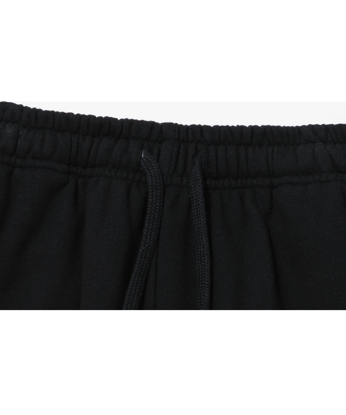 우알롱(WOOALONG) (기모)Signature relax wide pants - BLACK