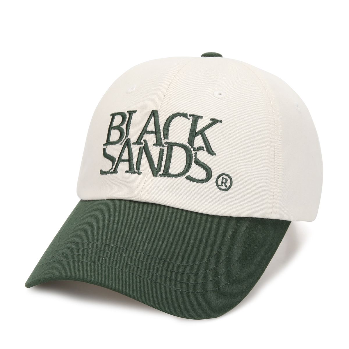 블랙샌즈(BLACK SANDS) 트윈스 배색 자수 볼캡_그린