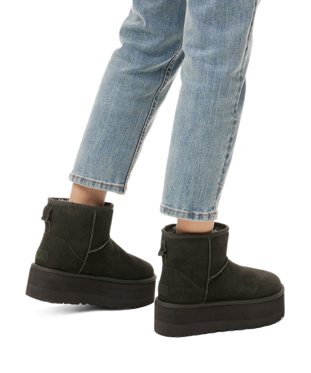 어그(UGG) 스웨이드 레더 플랫폼 부츠 (클래식 미니 플랫폼) W - 포레스트 나이트 / 1134991FRSN