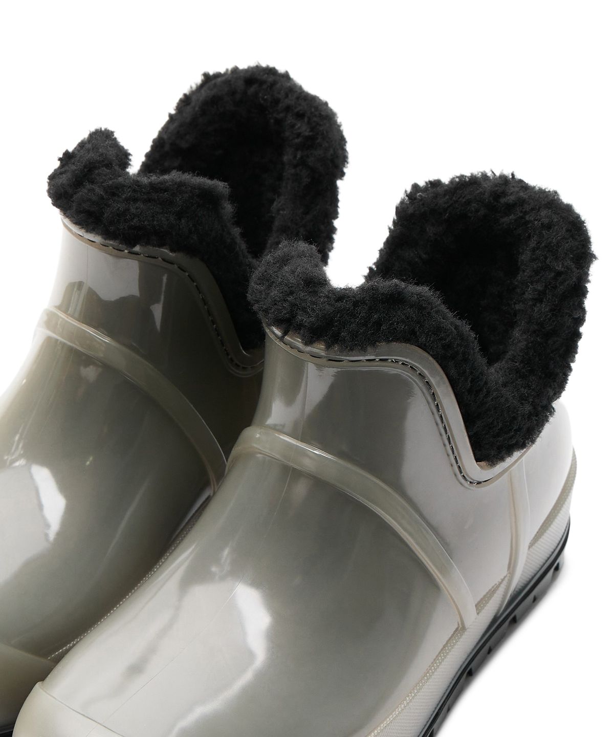 어그(UGG) [WOMEN] 클리어 숏 레인부츠 (레인클라우드 클리어) - 블랙 / 1132070BLK