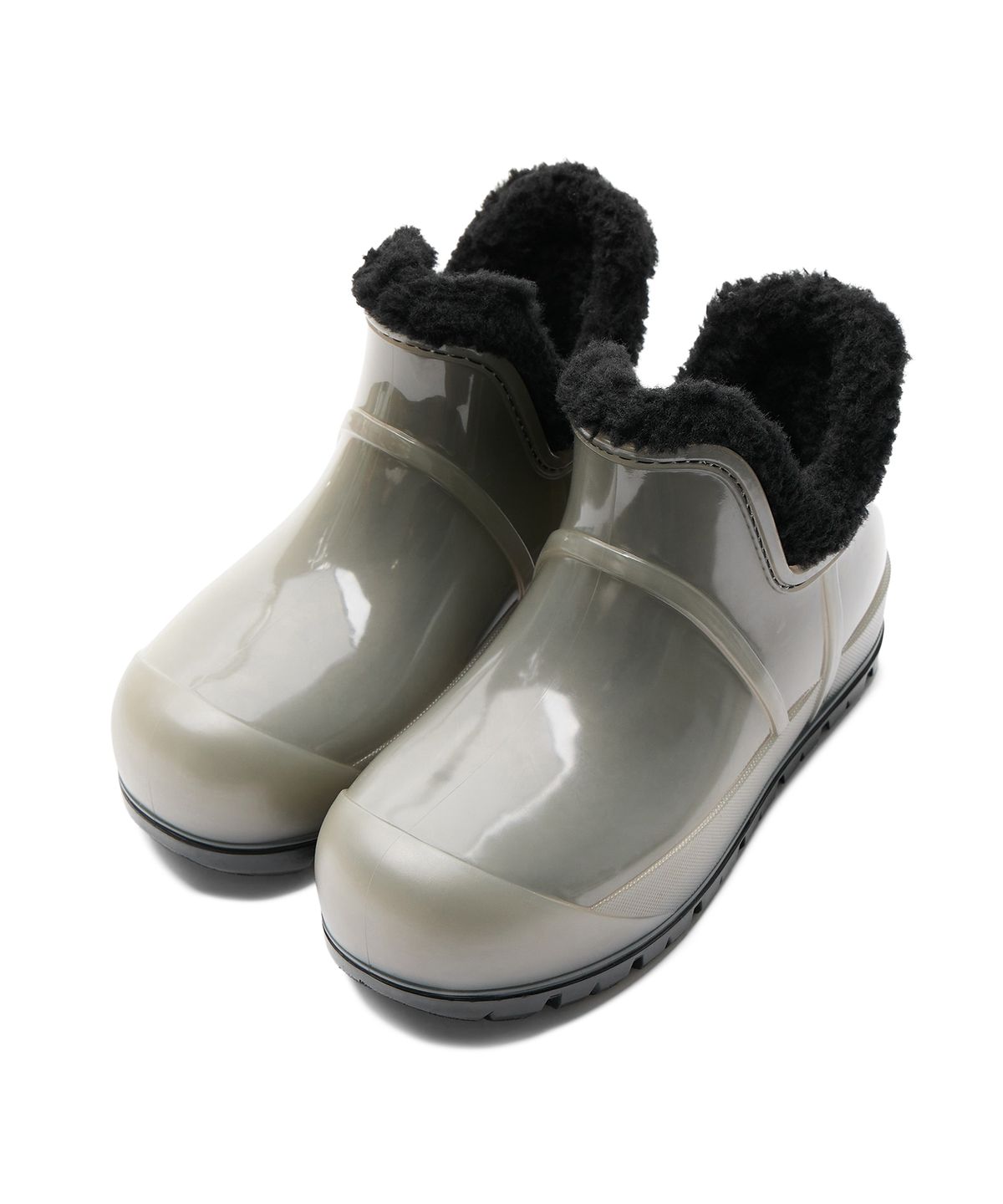 어그(UGG) [WOMEN] 클리어 숏 레인부츠 (레인클라우드 클리어) - 블랙 / 1132070BLK