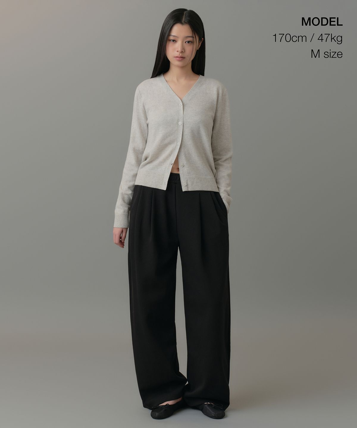 무신사 스탠다드 우먼(MUSINSA STANDARD WOMAN) 우먼즈 더블 니트 투 턱 와이드 라운지 스웨트 팬츠 [블랙]