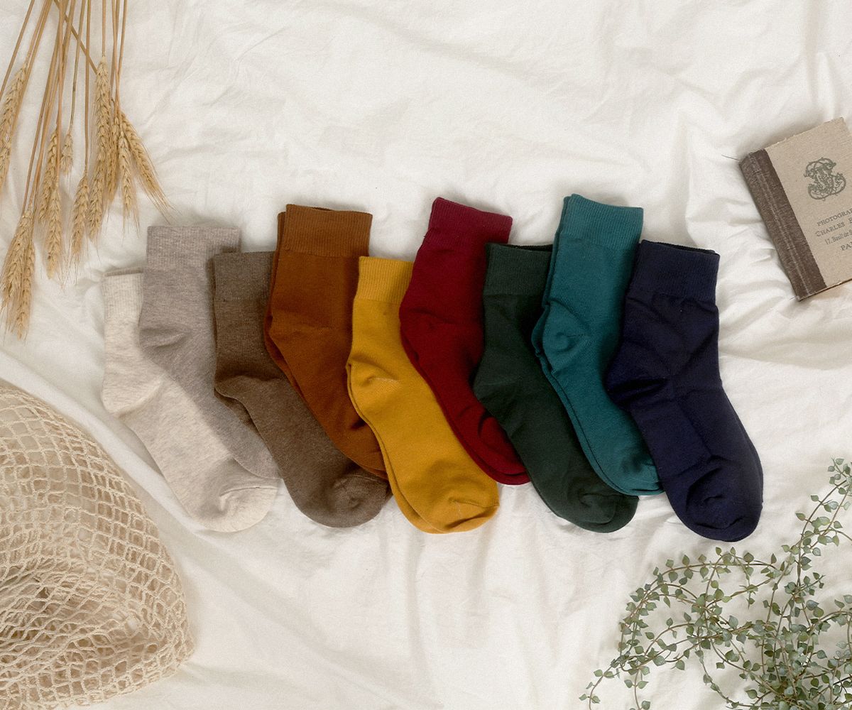 삭스에이(SOCKSA) [10PACK] 베이직 200N 소프트 무지 긴양말 베이지