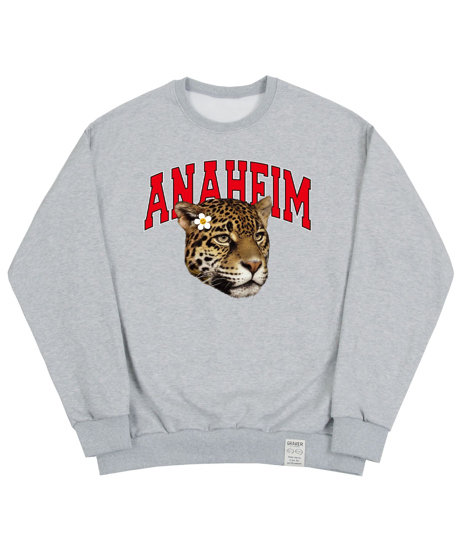 【GRAVER】22FW★ [UNISEX] Anaheim Real Leopard Sweatshirt MUSINSA | GRAVER [UNISEX] Anaheim Real Leopard Sweatshirt_Gray