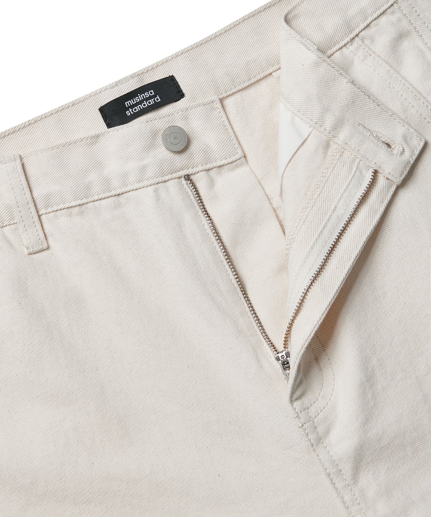 ★MUSINSA STANDARD★ Belted semi balloon denim pants cream M MUSINSA | MUSINSA STANDARD Twisted Semi Balloon Denim Pants