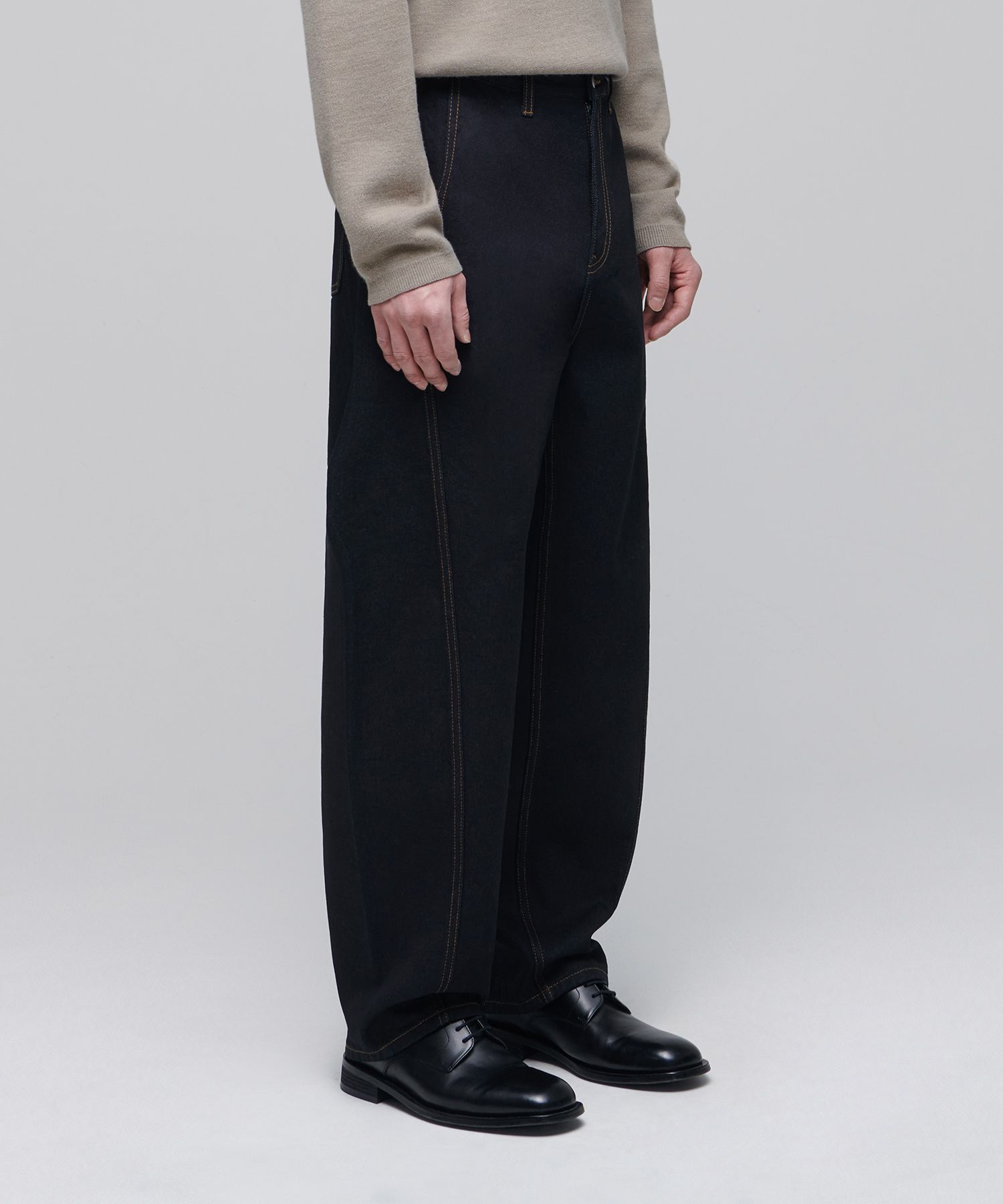 ★MUSINSA STANDARD★ Twisted Semi Balloon Denim Pants Gray M MUSINSA | MUSINSA STANDARD Twisted Semi Balloon Denim Pants