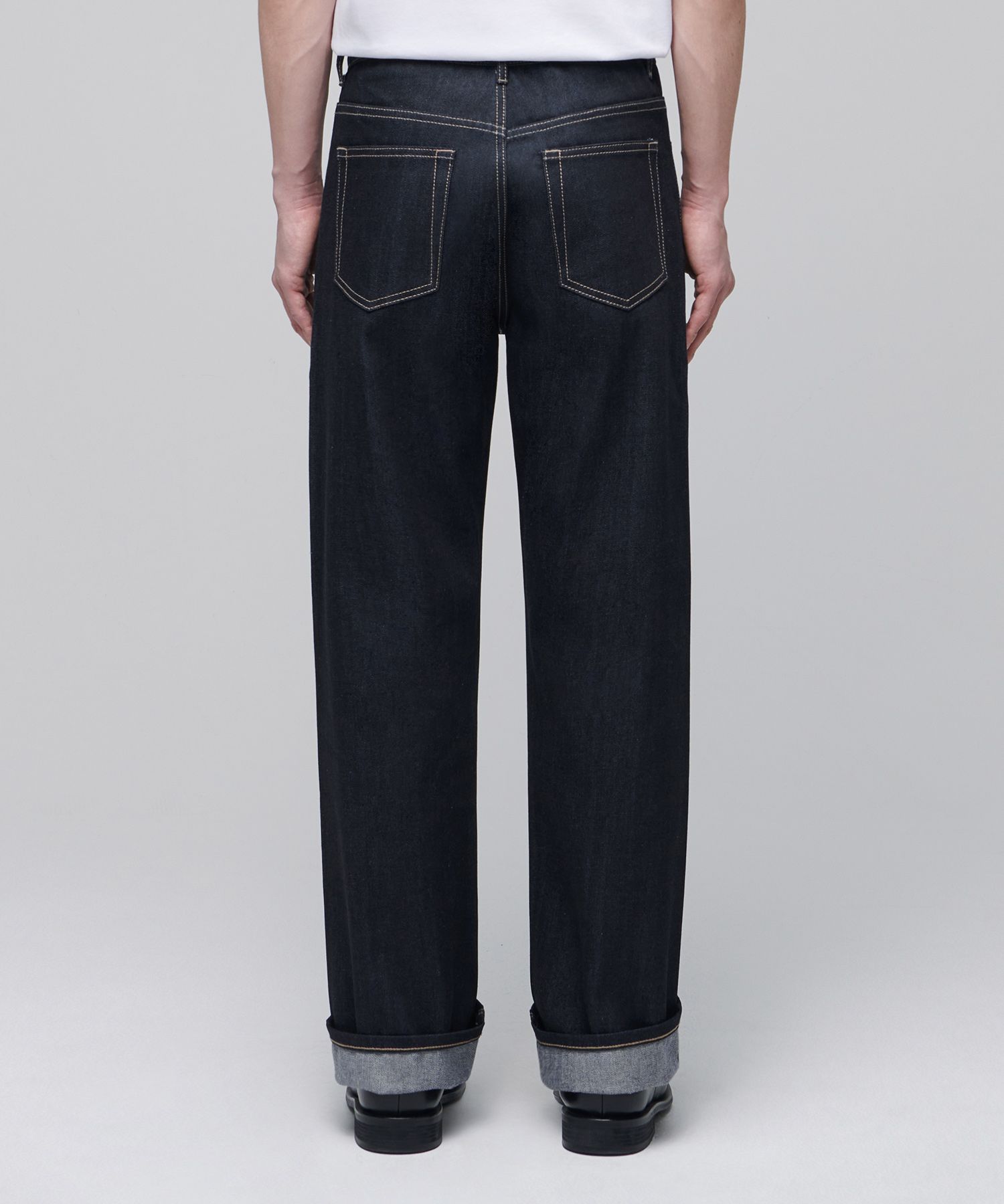 ★MUSINSA STANDARD★ Deep Indigo Straight Denim Pants MMCNP8 MUSINSA | MUSINSA STANDARD Selvedge Regular Fit Denim Pants