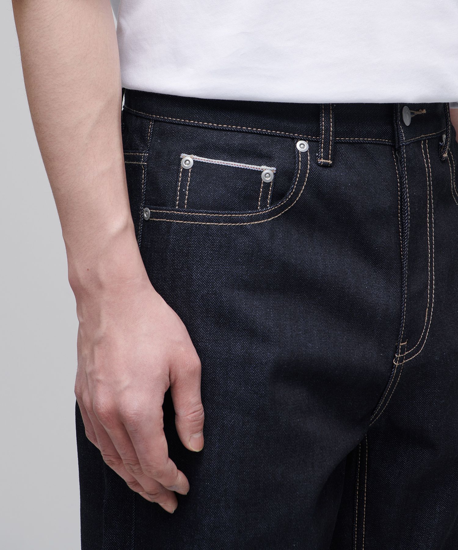 ★MUSINSA STANDARD★ Deep Indigo Straight Denim Pants MMCNP8 MUSINSA | MUSINSA STANDARD Selvedge Regular Fit Denim Pants