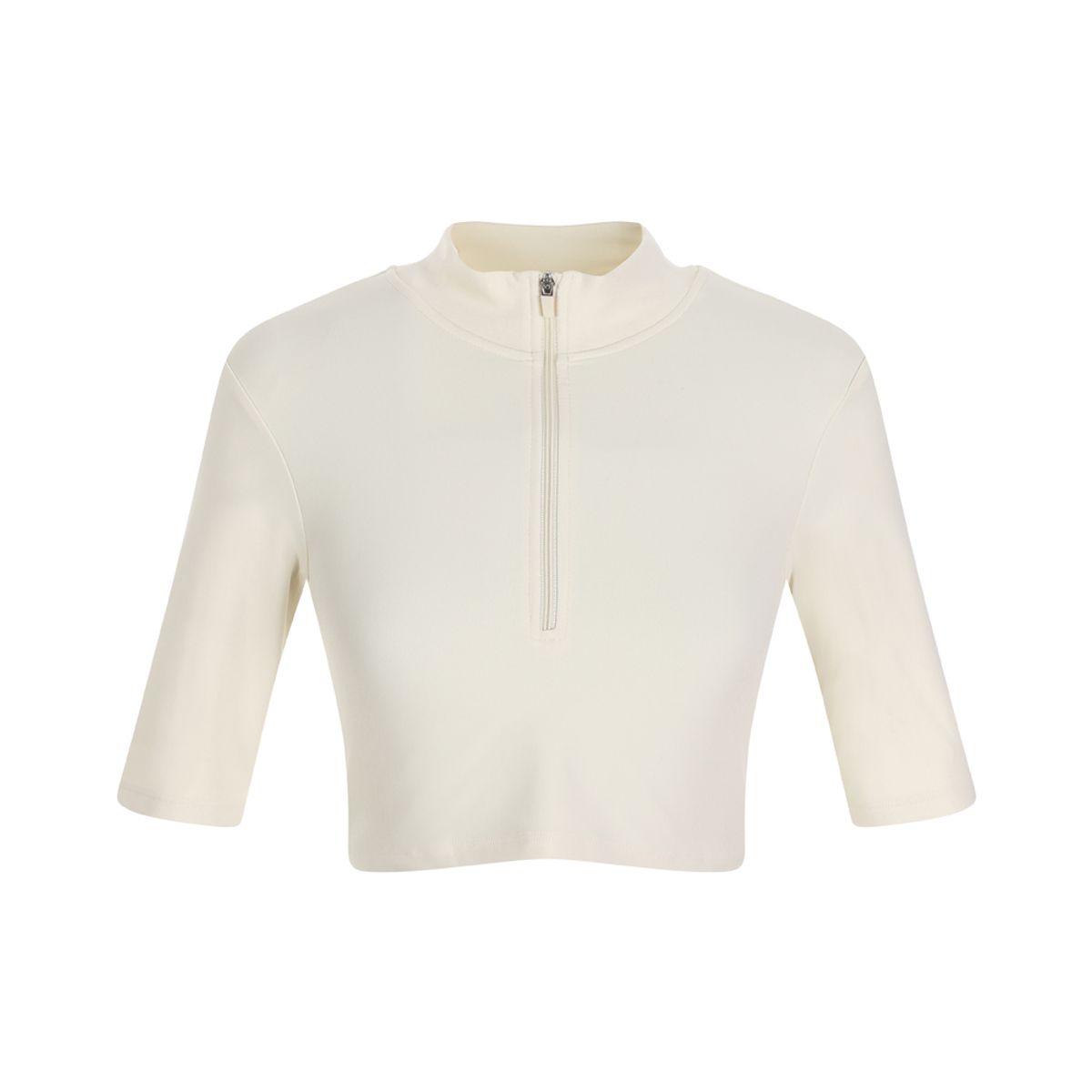 라라폭스(LALAFOX) CLOUDY HALF ZIP CROPPED T-SHIRT BN3CH003