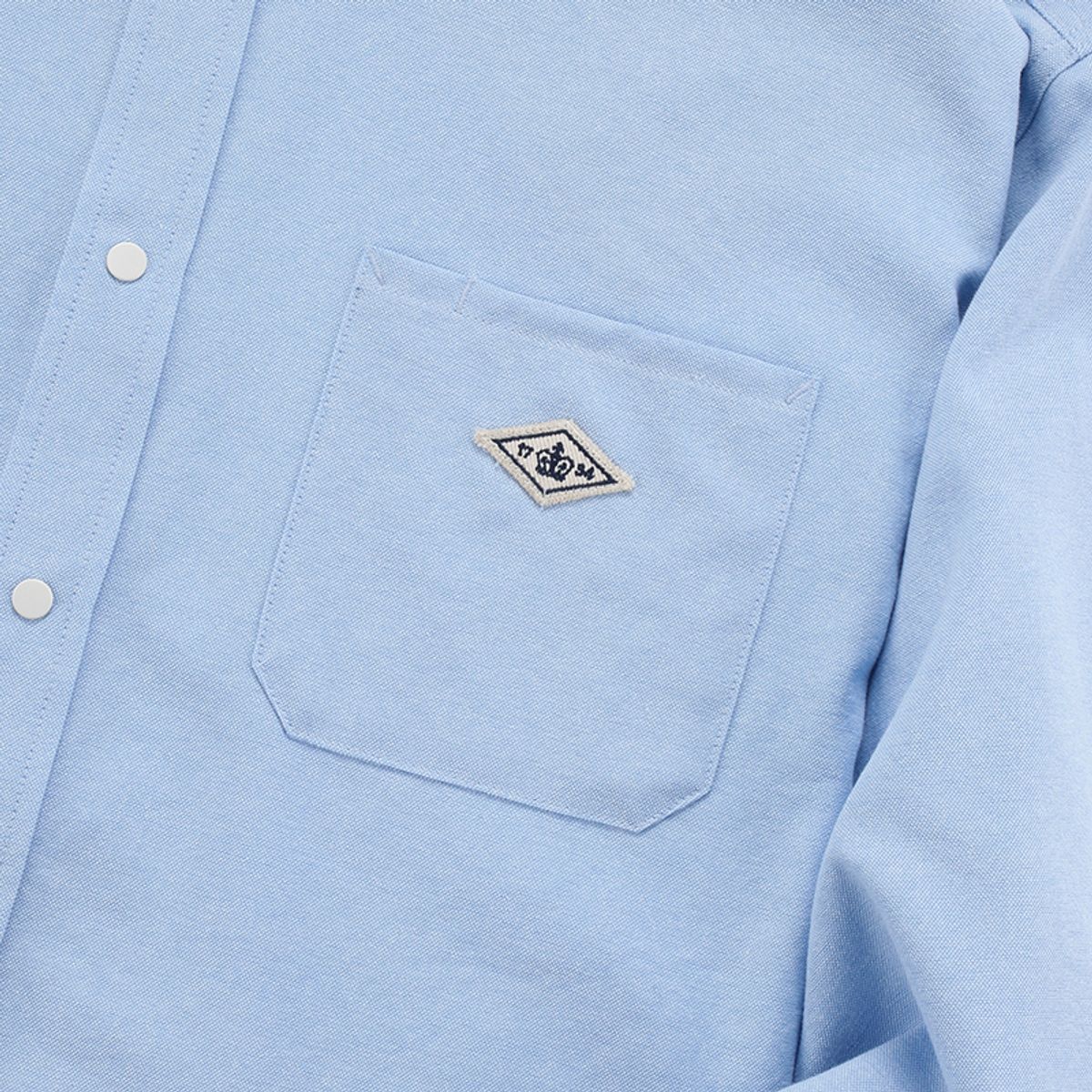 컬럼비아 유니버시티(COLUMBIA UNIVERSITY) 1754 CROWN OVERFIT OXFORD HENLY NECK SHIRTS 블루