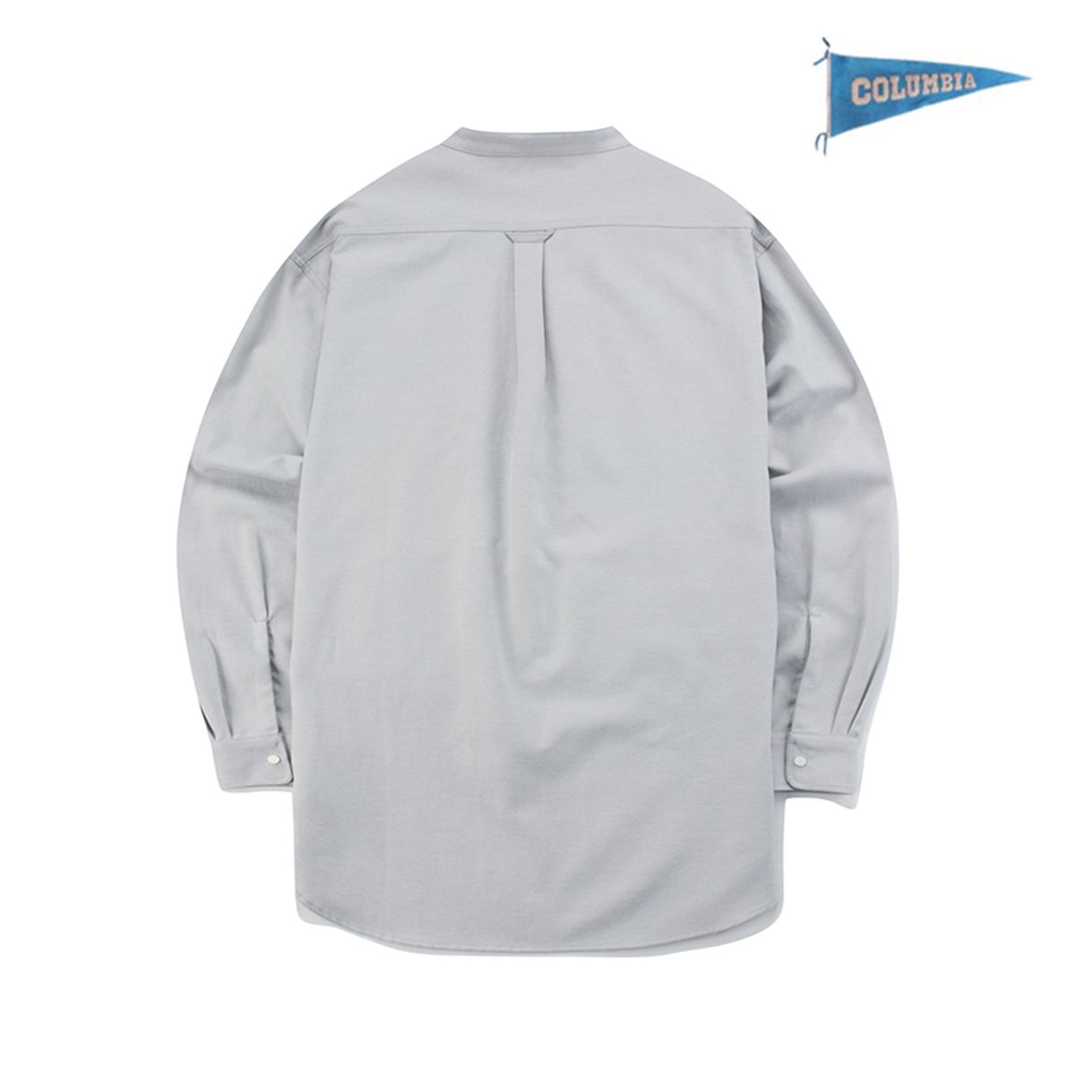 컬럼비아 유니버시티(COLUMBIA UNIVERSITY) 1754 CROWN OVERFIT OXFORD HENLY NECK SHIRTS 그레이