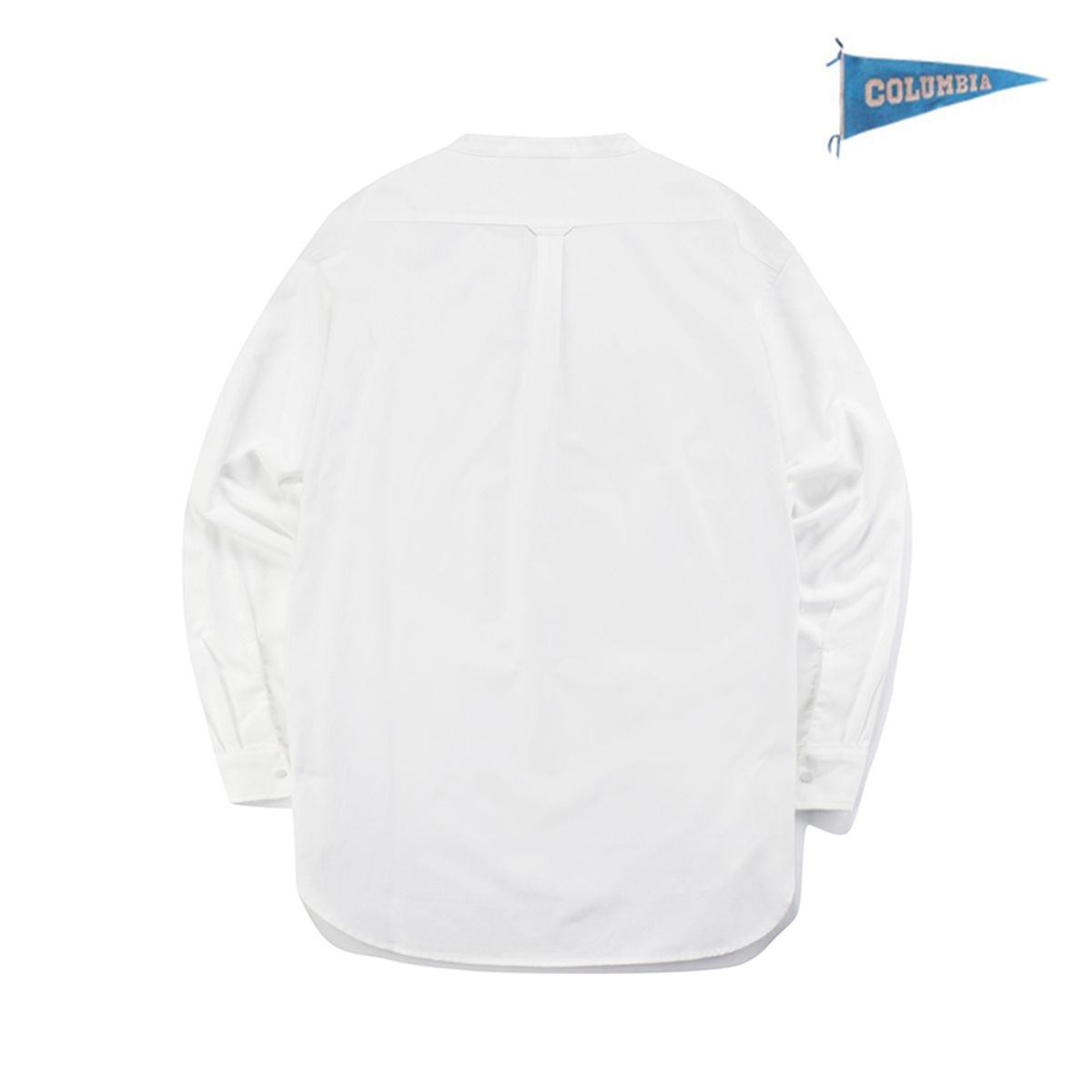 컬럼비아 유니버시티(COLUMBIA UNIVERSITY) 1754 CROWN OVERFIT OXFORD HENLY NECK SHIRTS 화이트