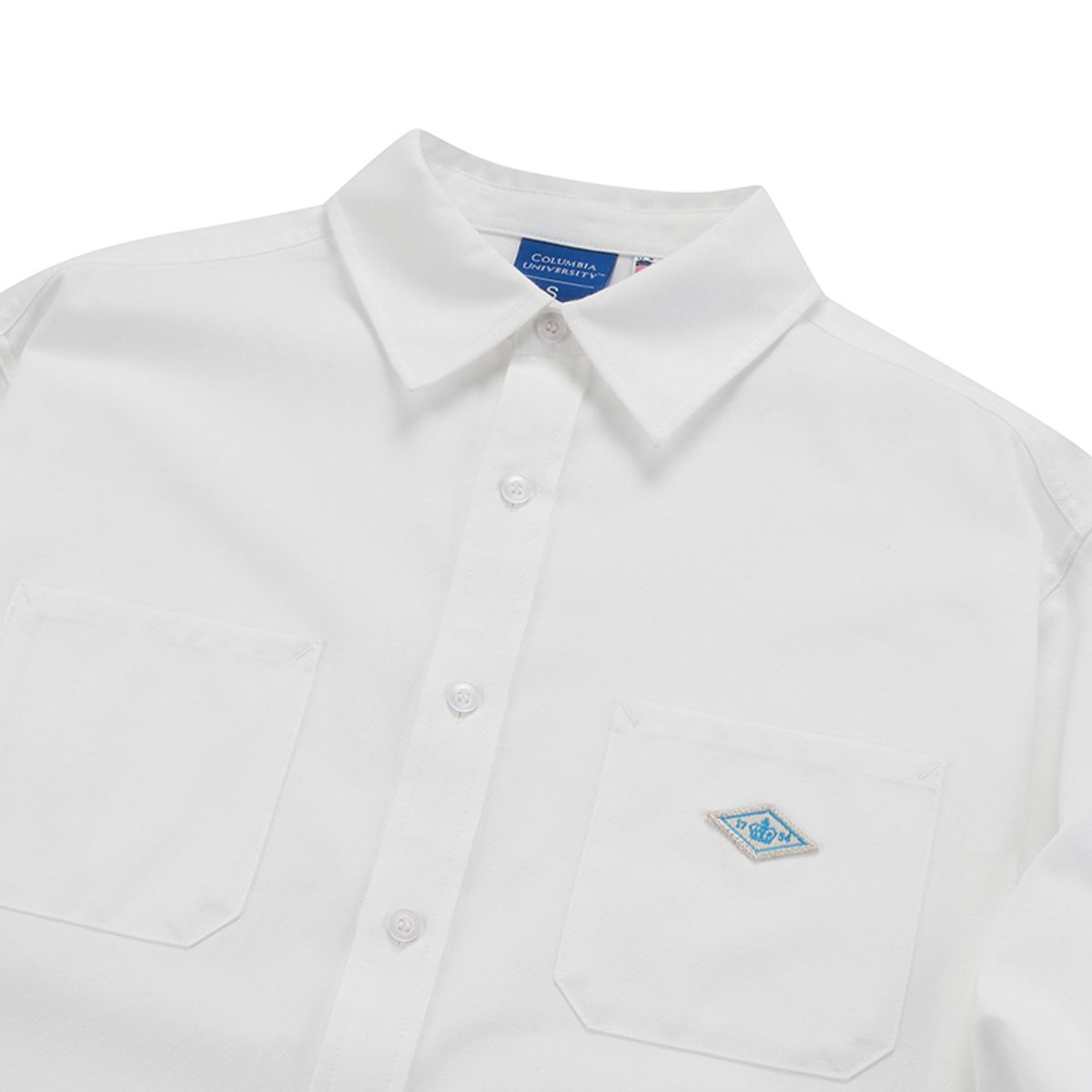 컬럼비아 유니버시티(COLUMBIA UNIVERSITY) 1754 CROWN OVERFIT OXFORD REGULAR COLLAR SHIRTS 화이트