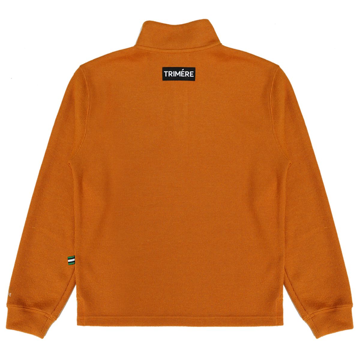 트리메르(TRIMERE) 심플 원형 자수 반집업  UNISEX MUSTARD