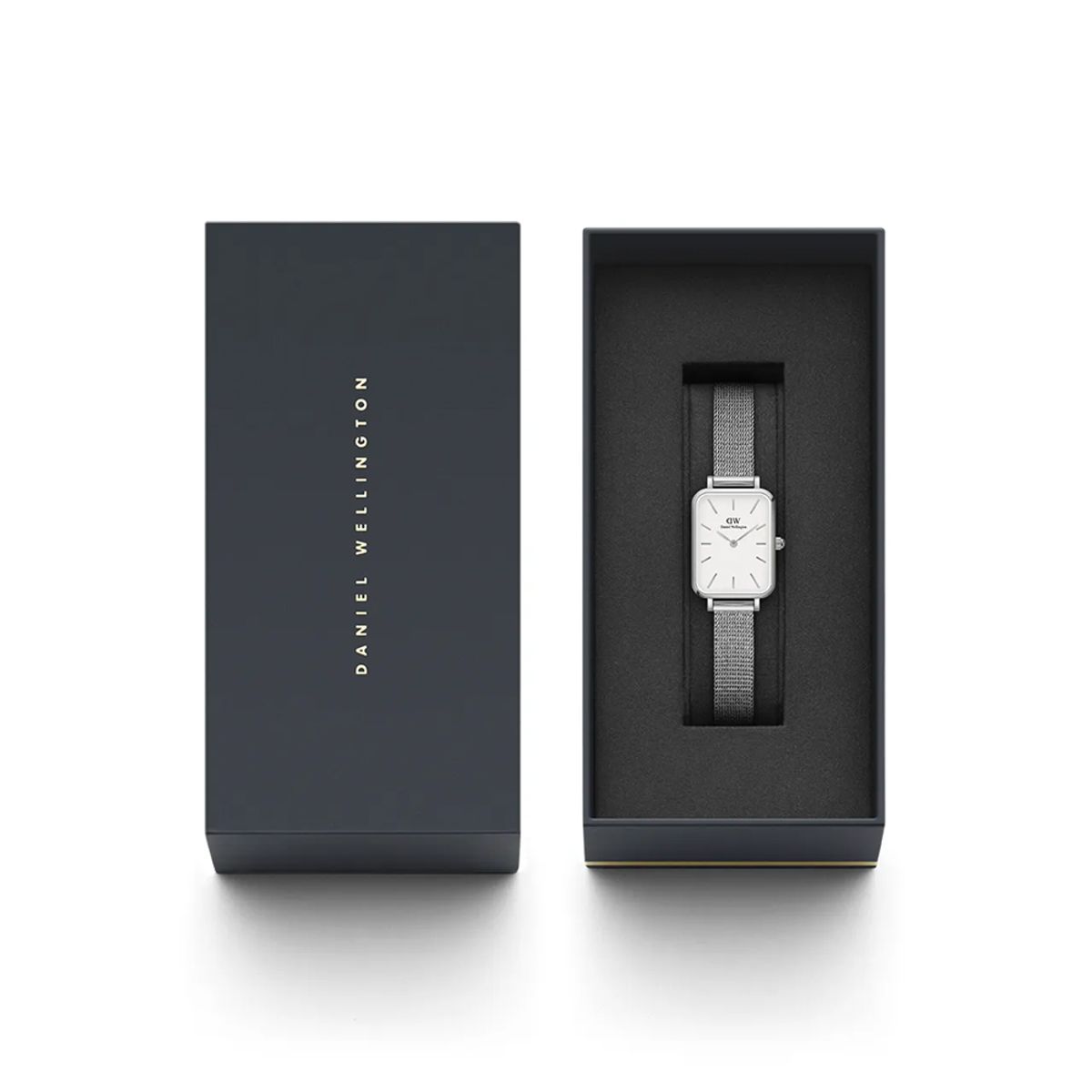 다니엘 웰링턴(DANIEL WELLINGTON) QUADRO PRESSED STERLING 실버색상 메탈시계
