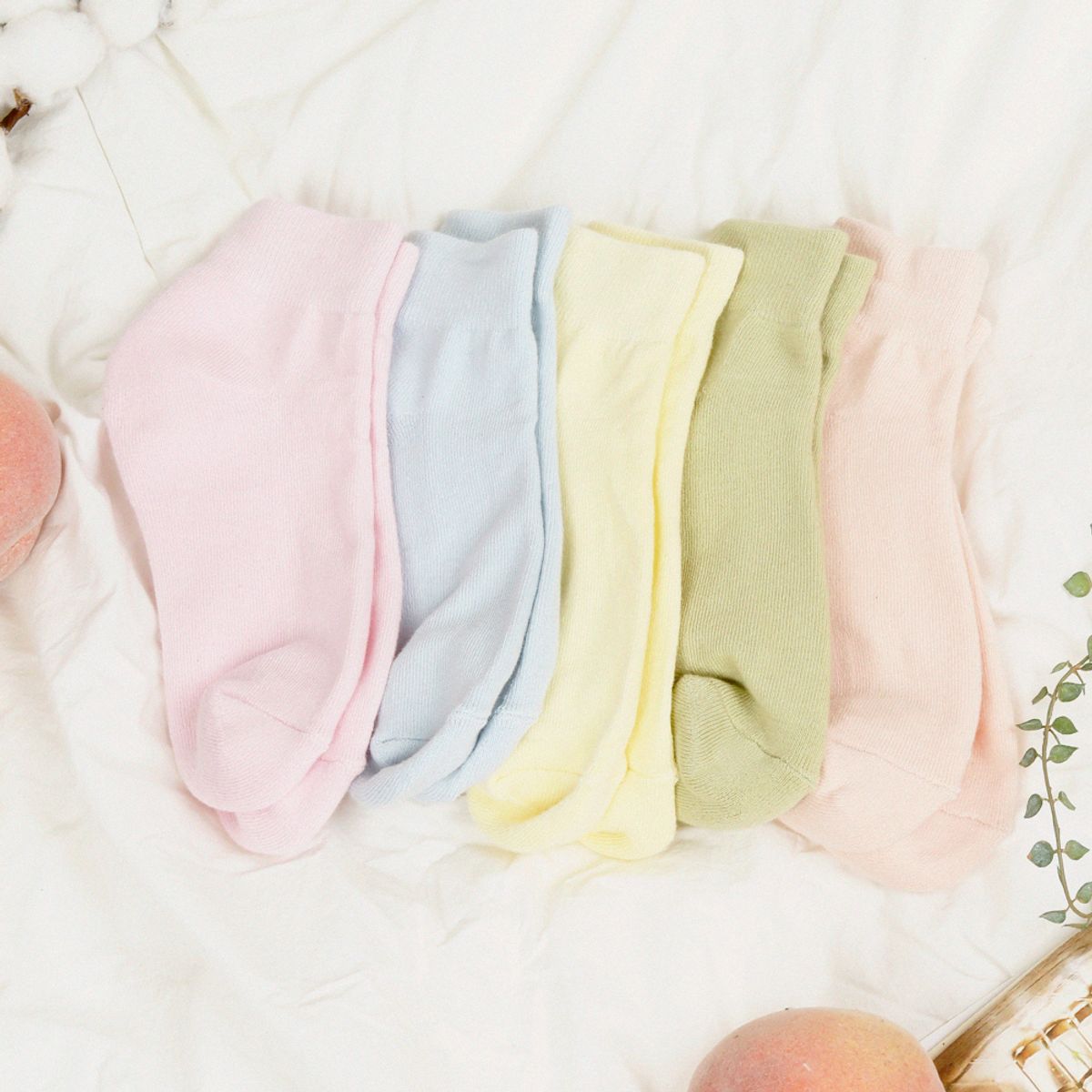 삭스에이(SOCKSA) [7PACK] 더블쿠션 카페 무지 긴 양말