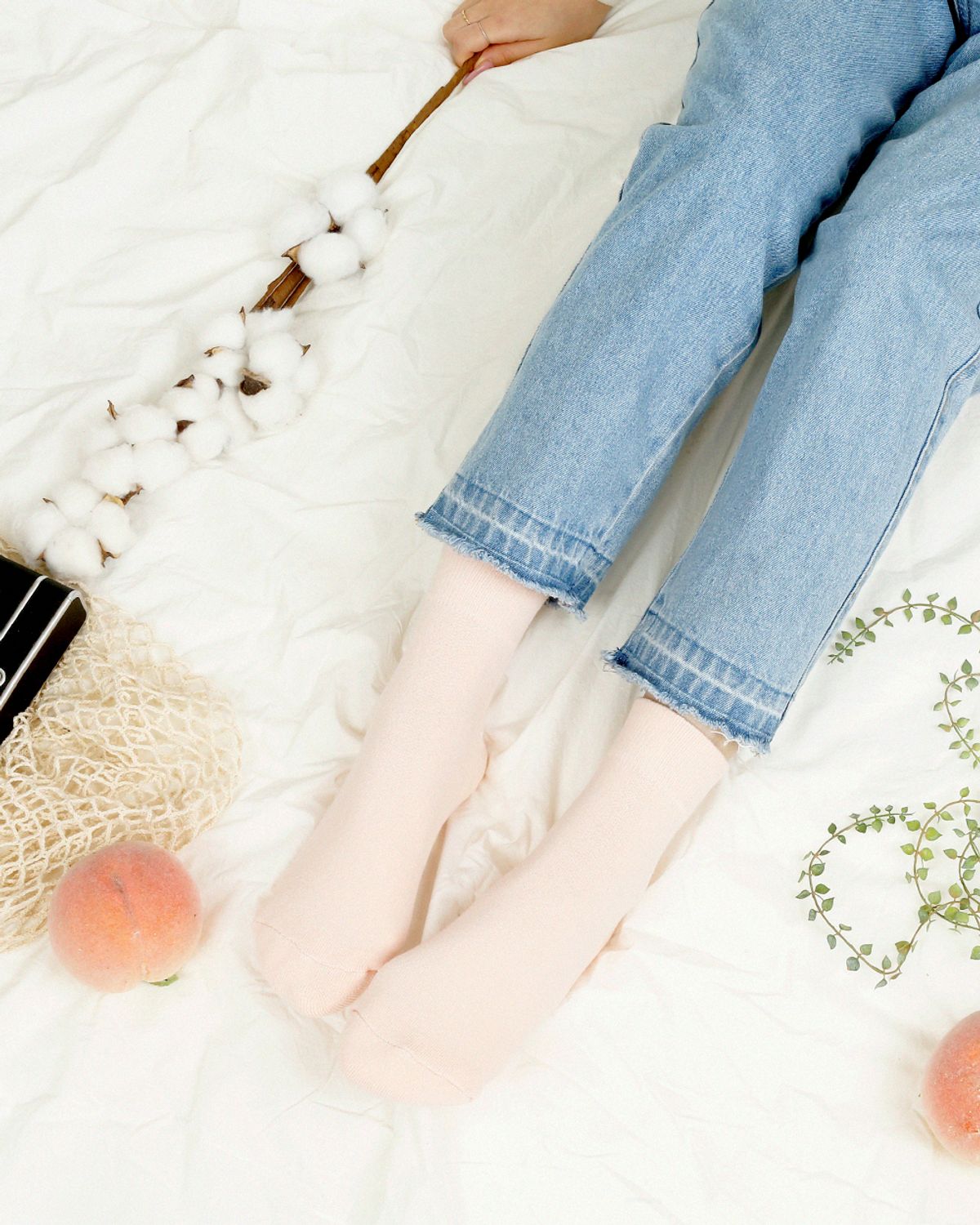 삭스에이(SOCKSA) [7PACK] 더블쿠션 카페 무지 긴 양말