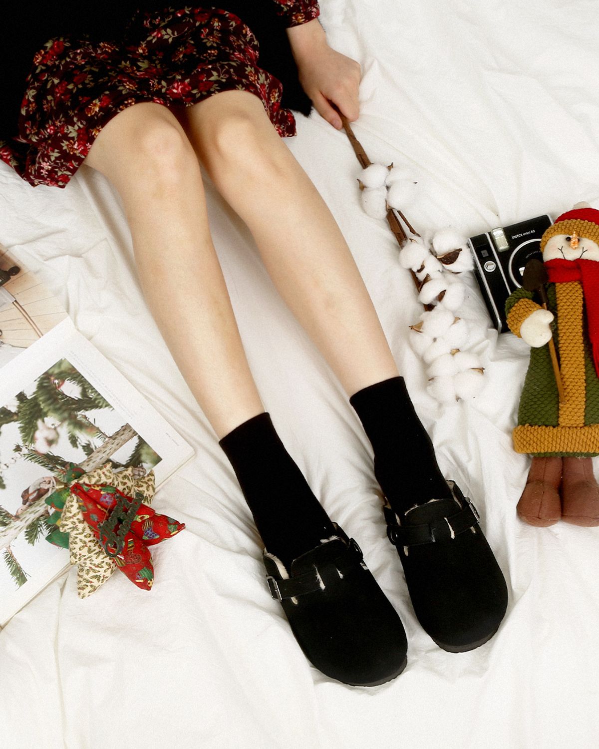삭스에이(SOCKSA) [7PACK] 더블쿠션 카페 무지 긴 양말