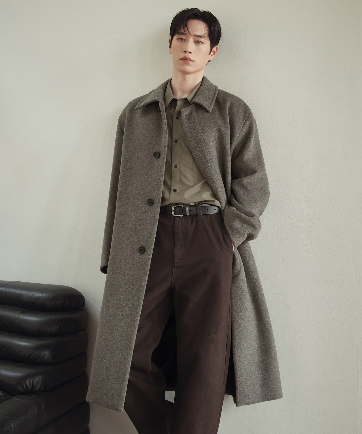 드로우핏(DRAW FIT) 프리미어 퓨어 울 발마칸 코트 [MELANGE TAUPE]