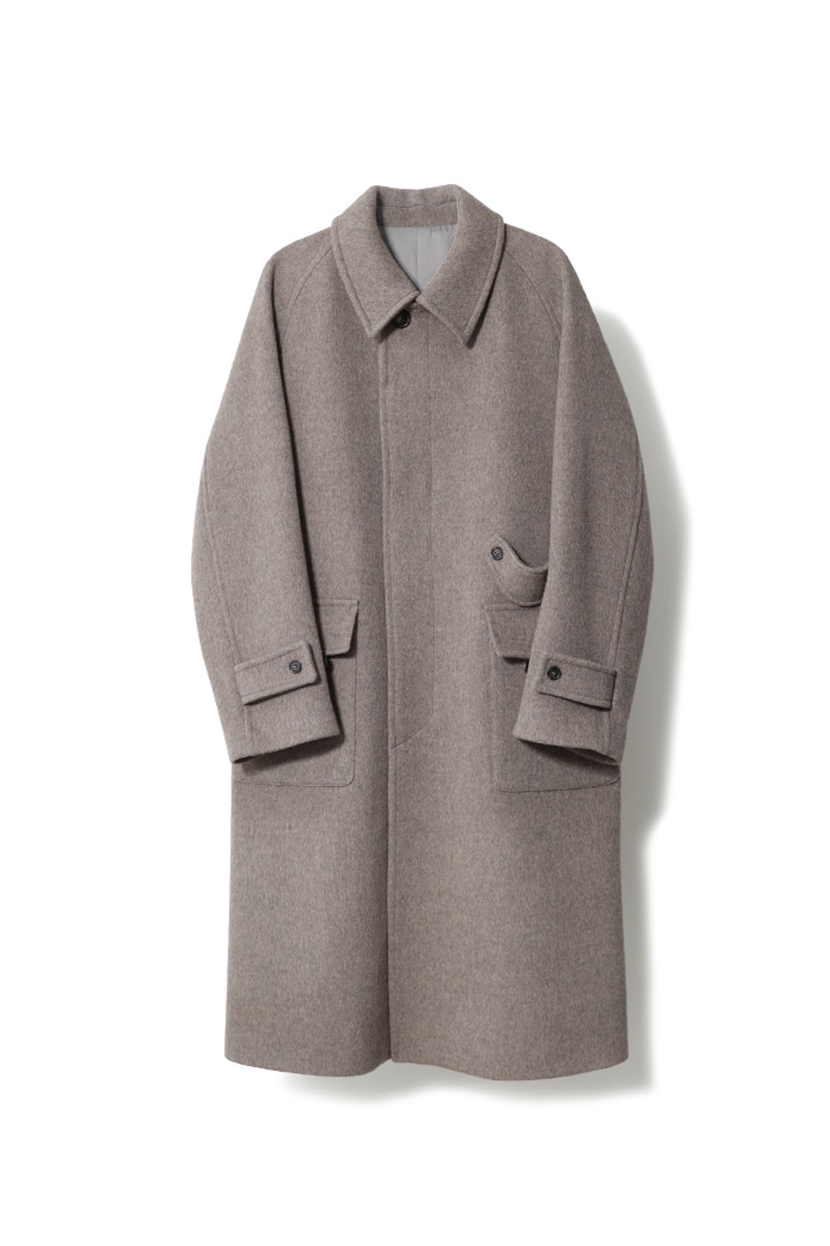 홀리선(HORLISUN) Winterport Wool Coat Melange Beige