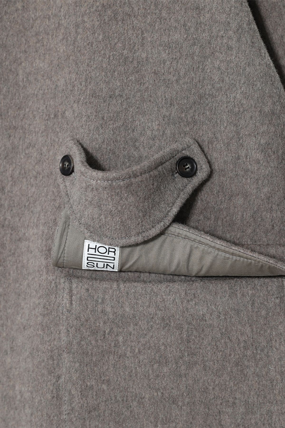 홀리선(HORLISUN) Winterport Wool Coat Melange Beige