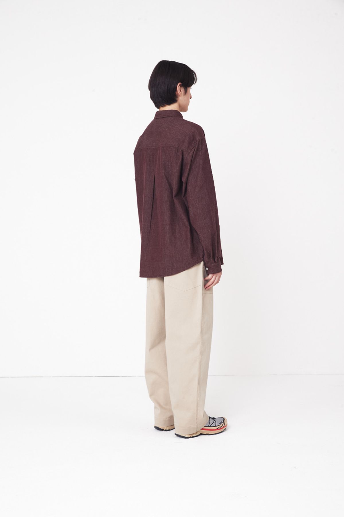 홀리선(HORLISUN) Jane Denim Shirt Chocolate Brown