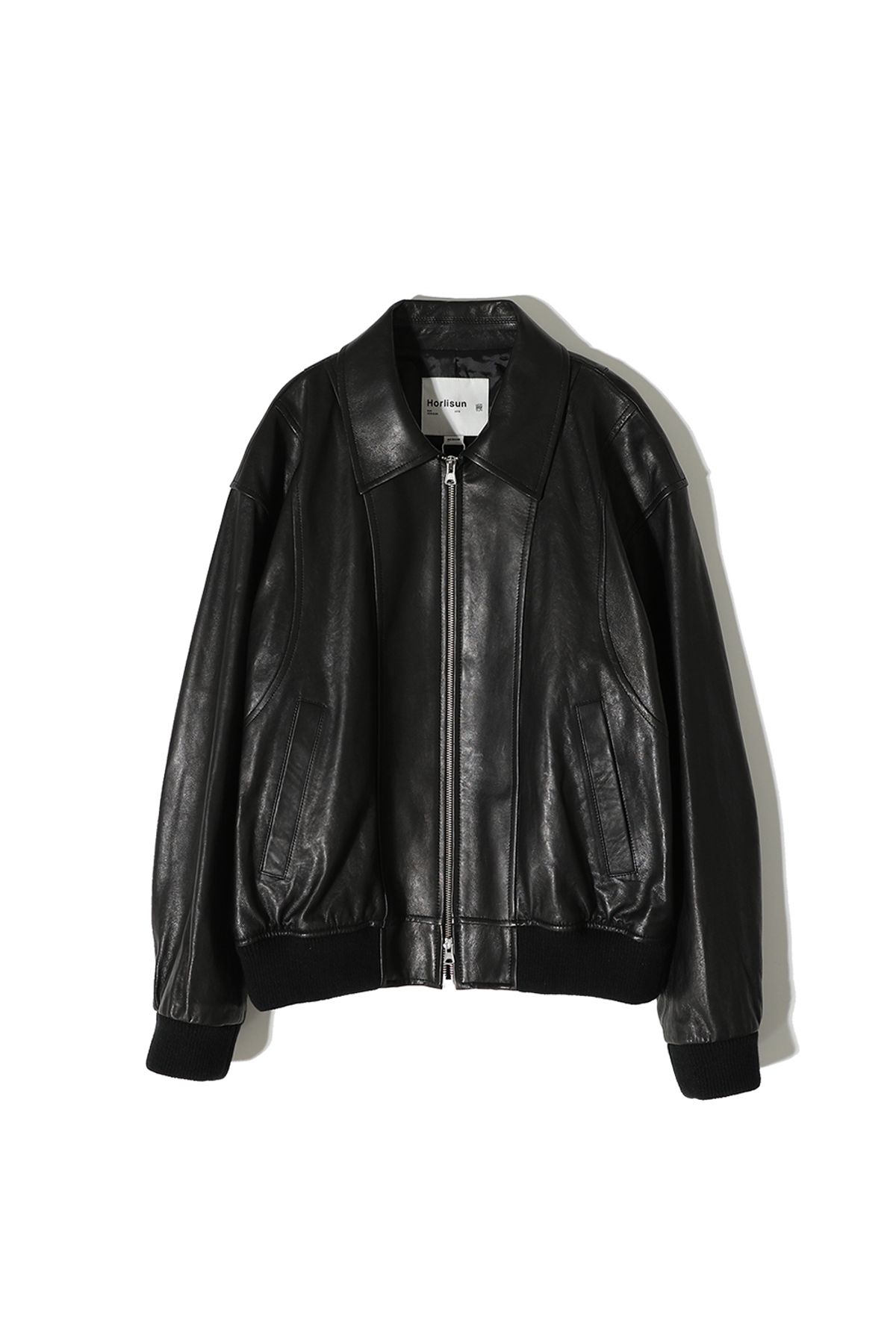 홀리선(HORLISUN) Capital Leather Blouson Jacket Black